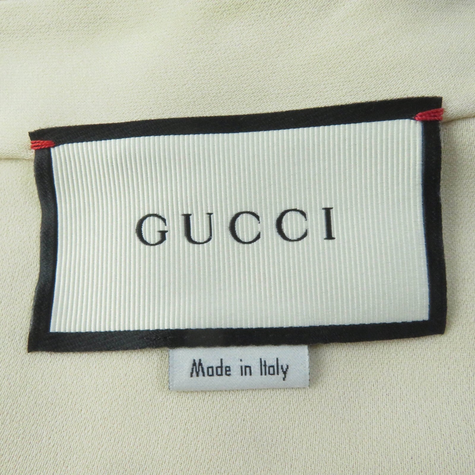 GUCCI Rayon Silk Back Print Open Collar Shirt