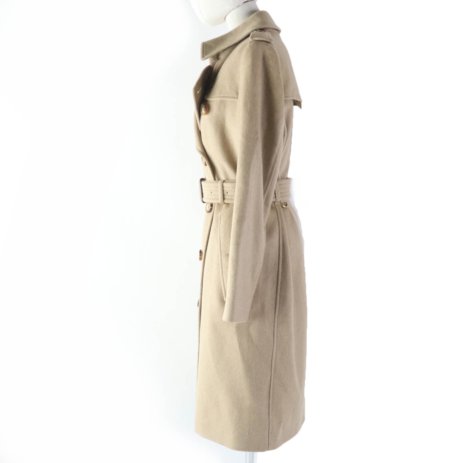 Burberry Cashmere Trench Coat Beige 36