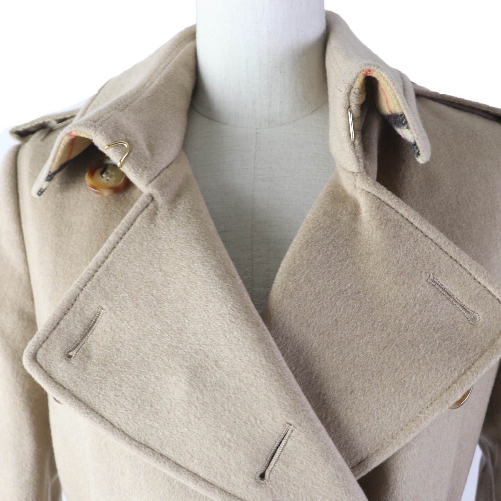 Burberry Cashmere Trench Coat Beige 36