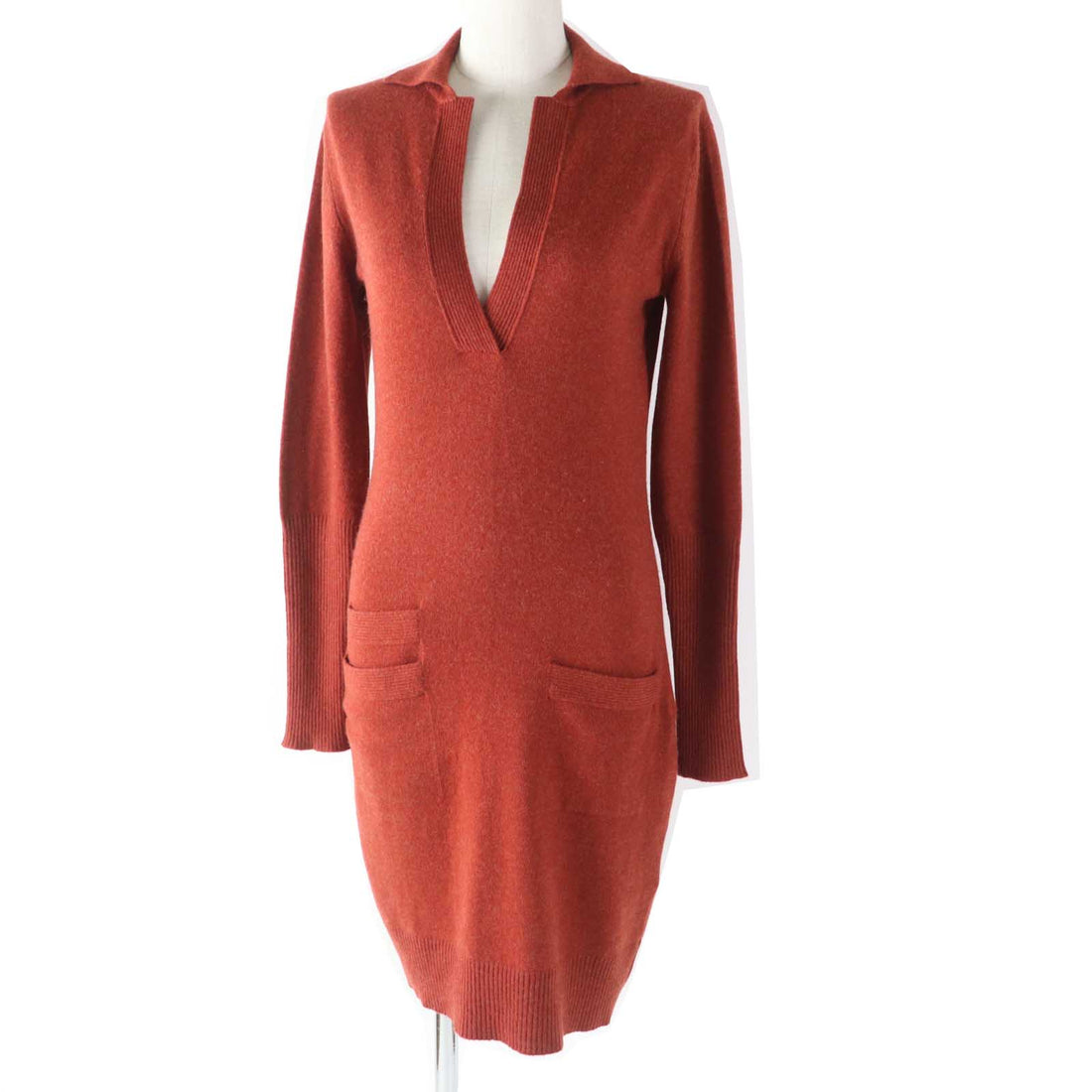 HERMES Cashmere One Piece Dress 36