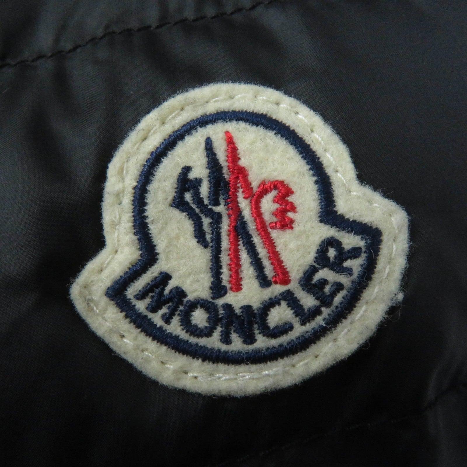 Moncler Nylon Amethyste Zip Up Down Jacket