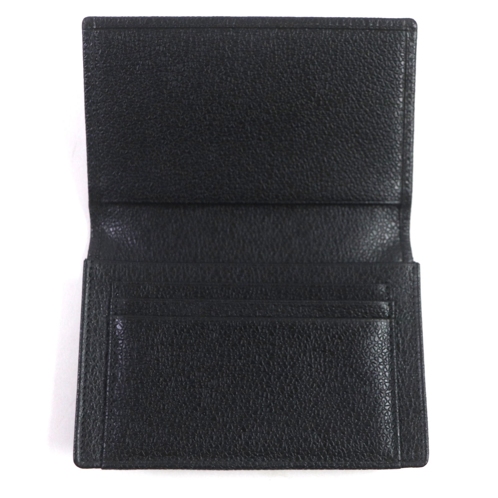 BVLGARI Leather Card Case Black