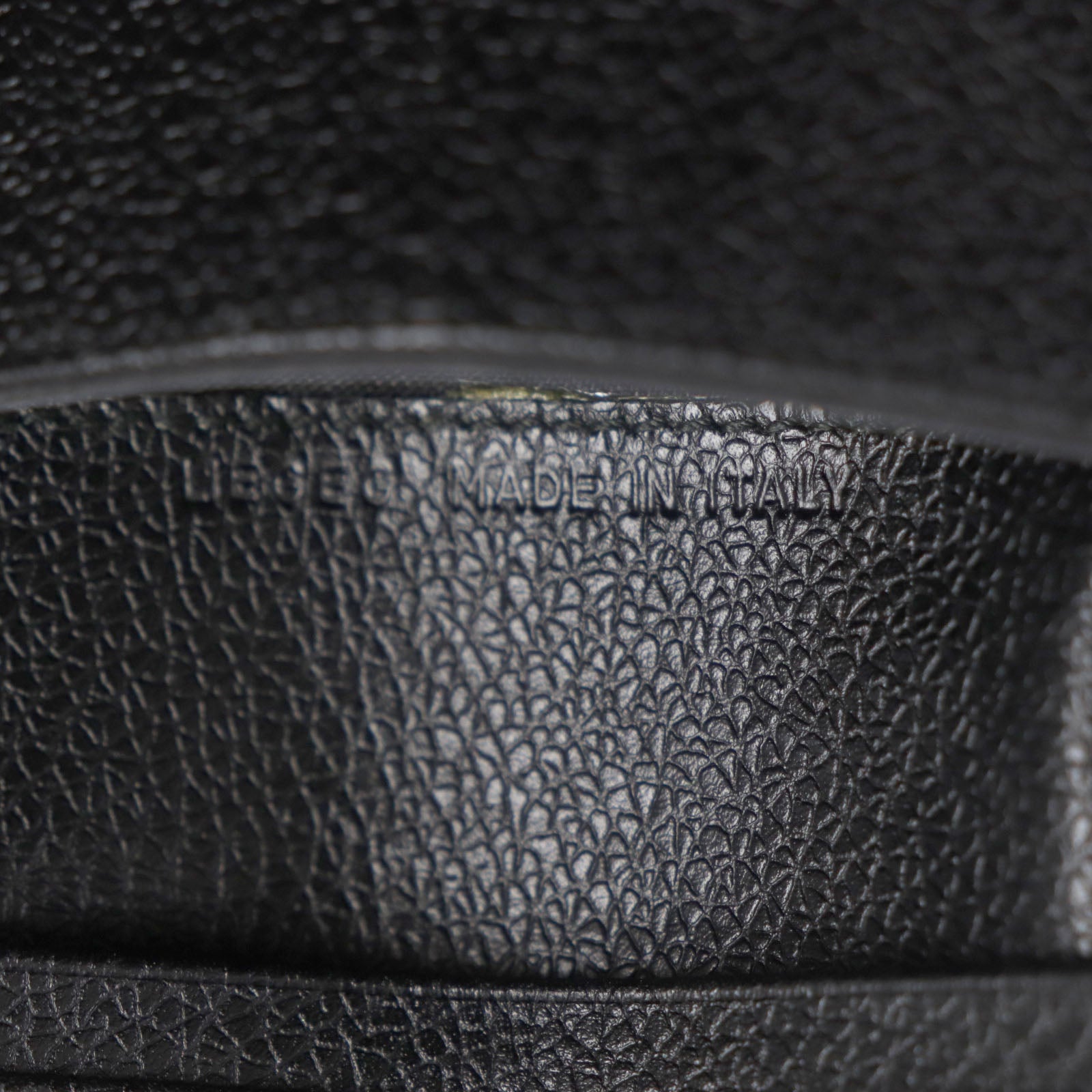 BVLGARI Leather Card Case Black