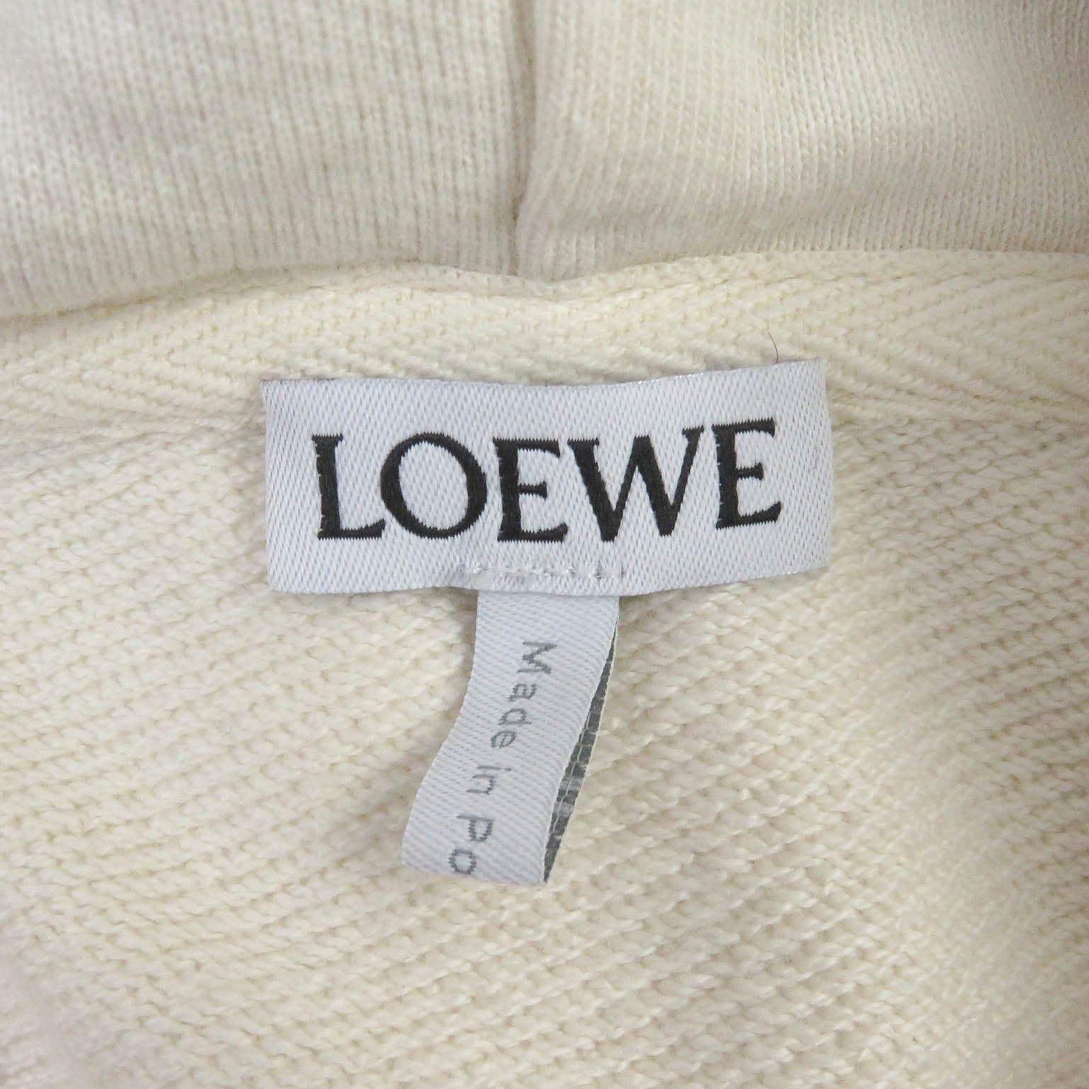 Loewe Anagram Leather Patch Hoodie Ivory L