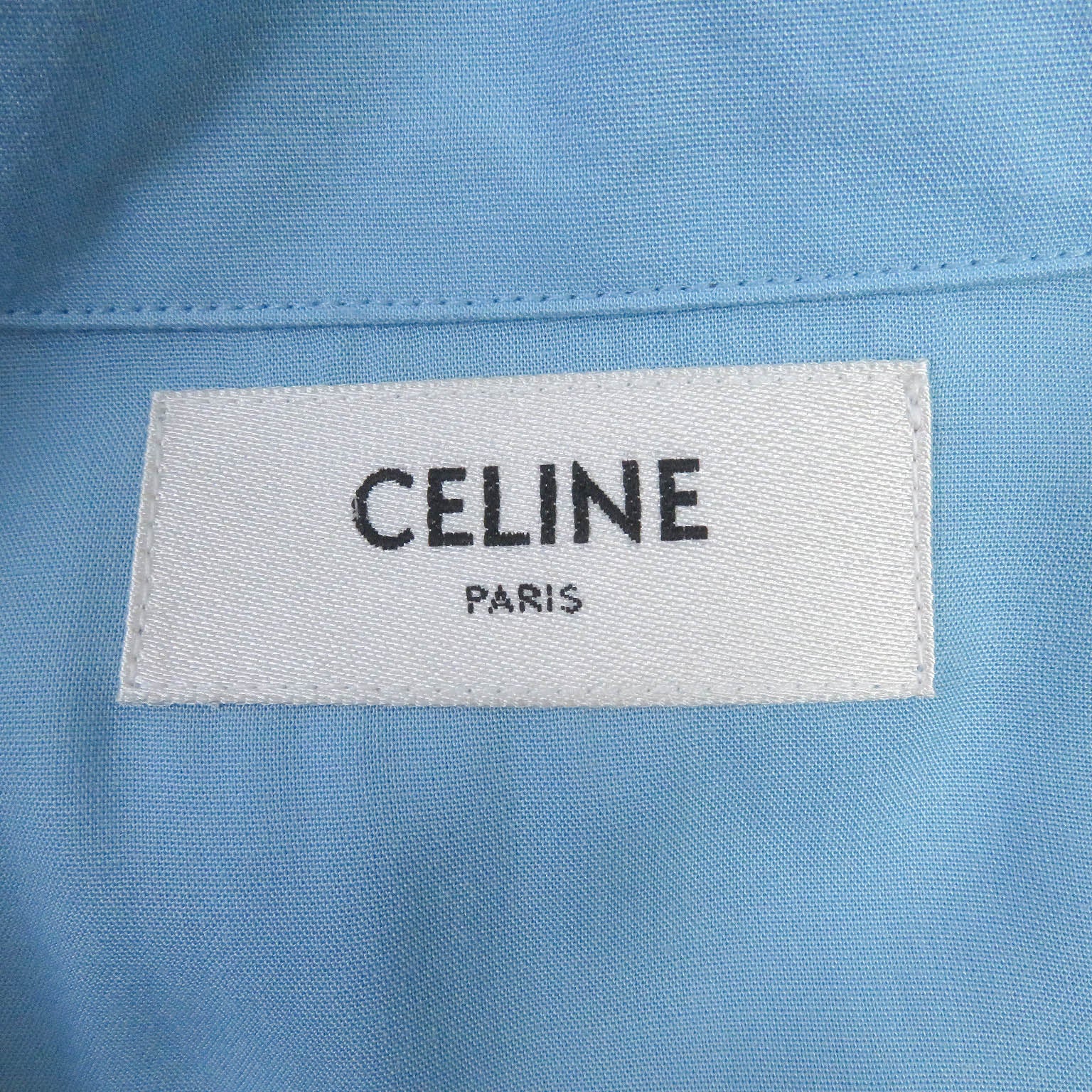 Celine Rayon Logo Embroidered Bowling Shirt