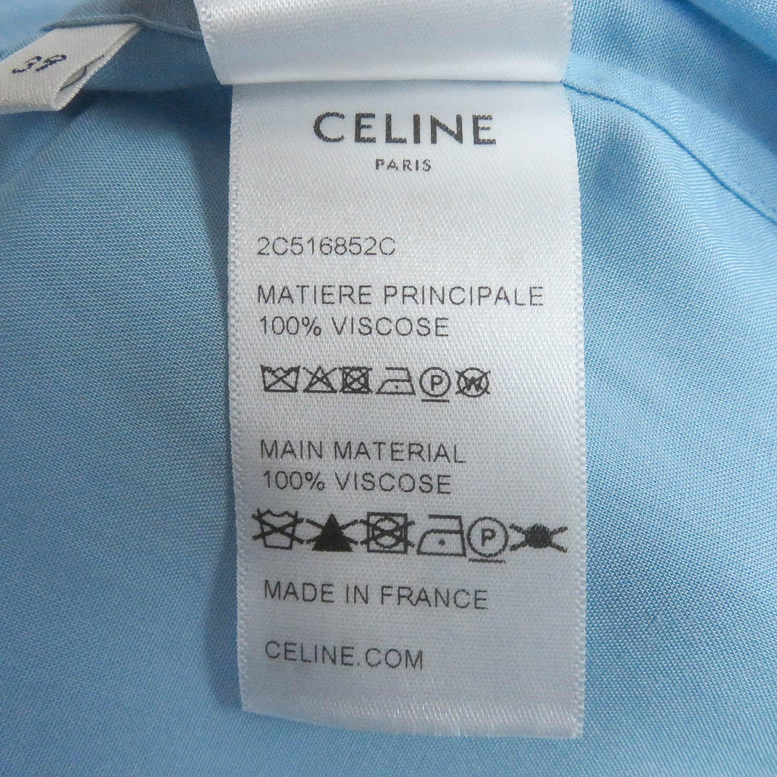 Celine Rayon Logo Embroidered Bowling Shirt