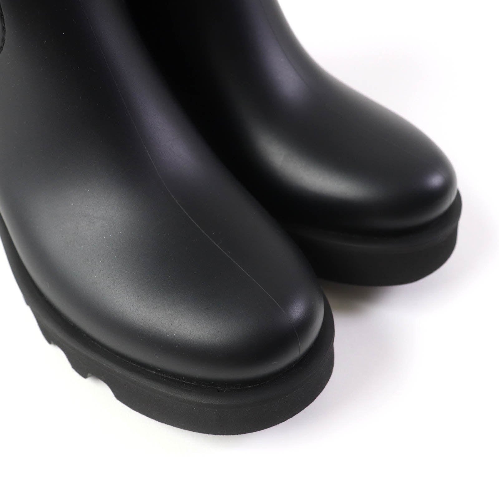 Moncler GINETTE Logo Rain Boots Black 37 Women