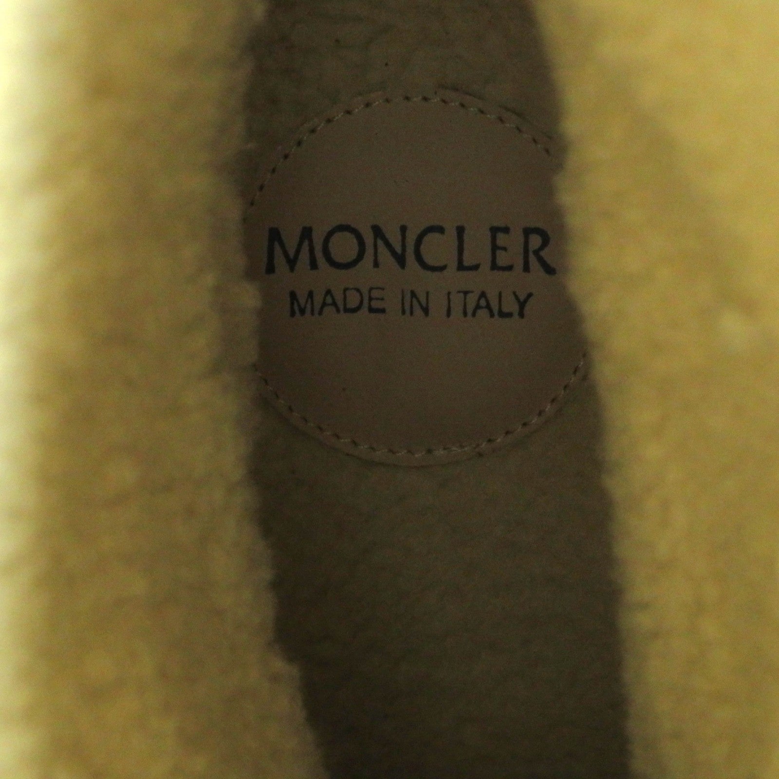 MONCLER MOSCOVA Leather Short Boots Black Ivory