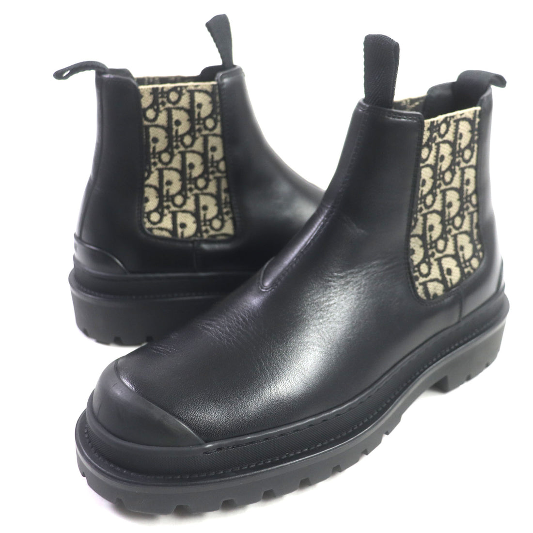 Dior Explorer Chelsea Leather Boots Black 39