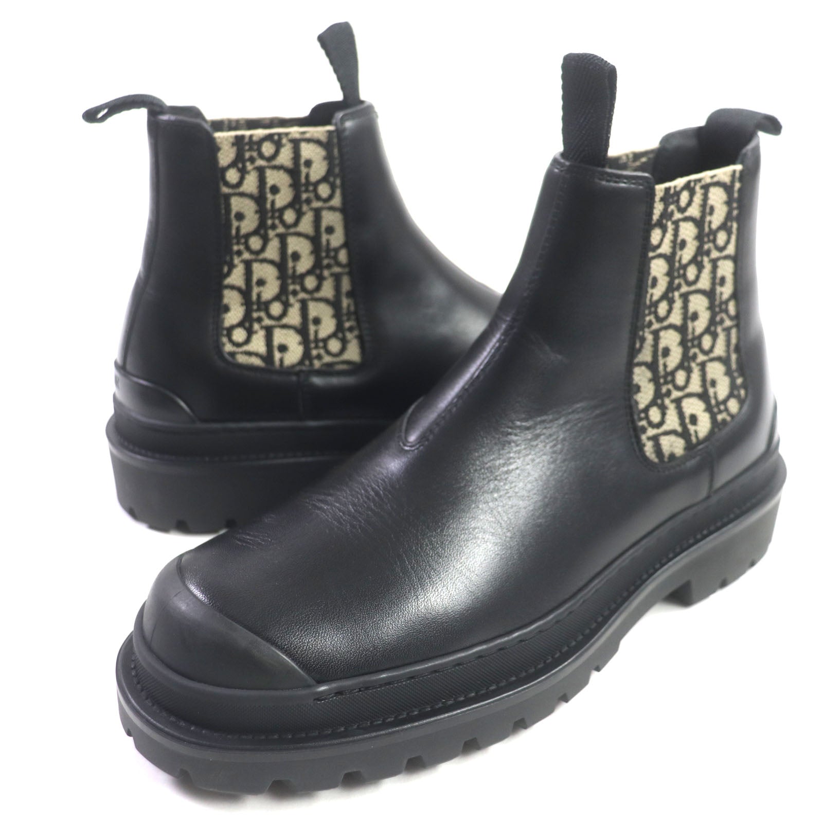 DIOR Explorer Chelsea Leather Boots Black 39