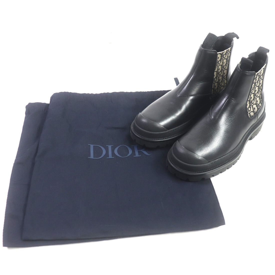 Dior Explorer Chelsea Leather Boots Black 39