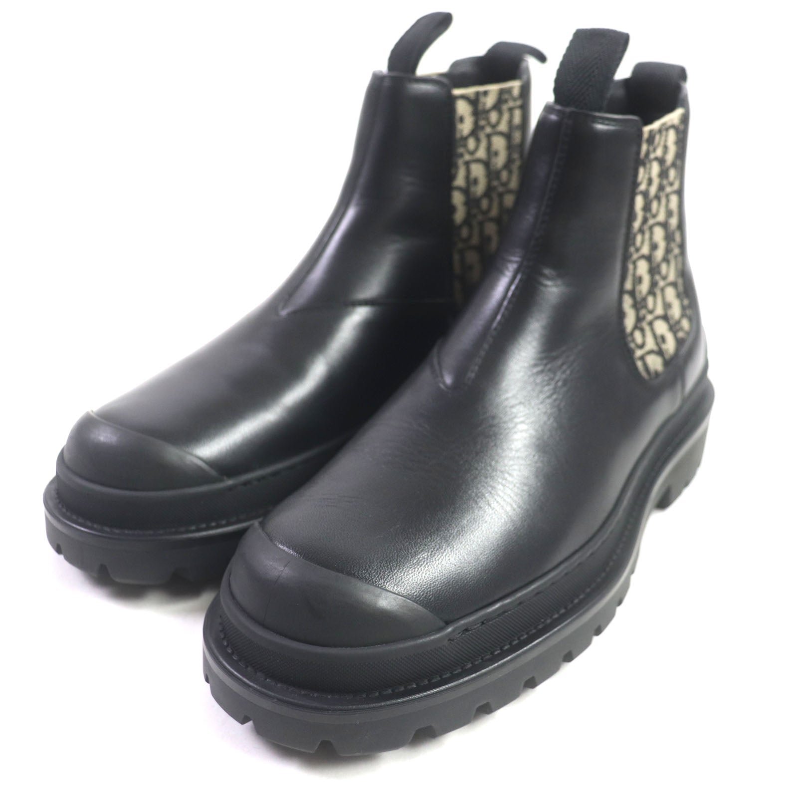 DIOR Explorer Chelsea Leather Boots Black 39