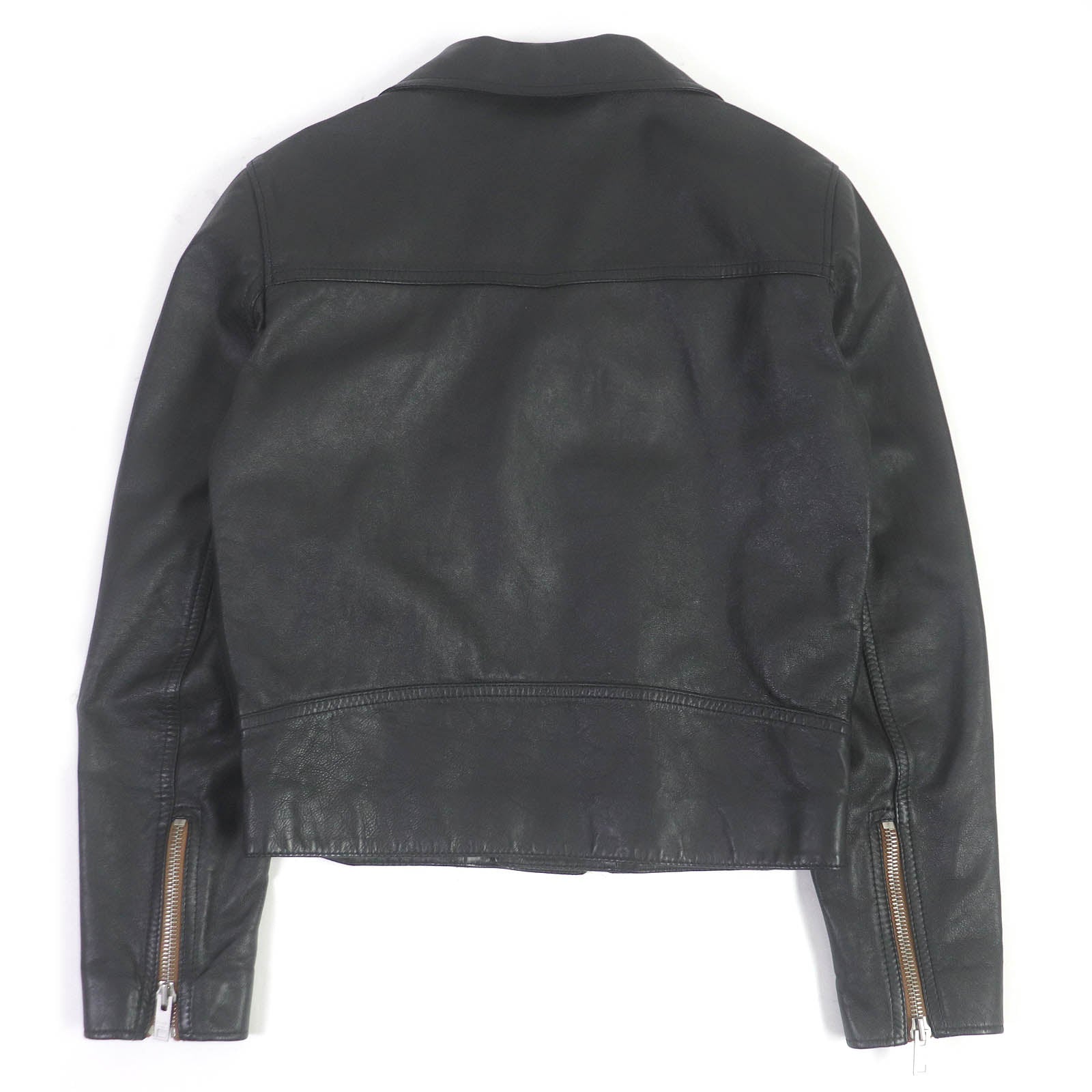 Celine Leather Jacket Double Breasted Riders Black