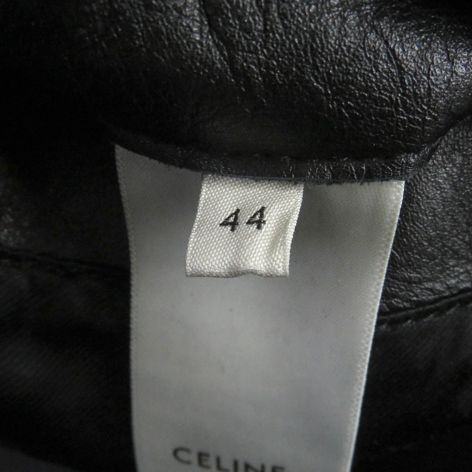 Celine Leather Jacket Double Breasted Riders Black