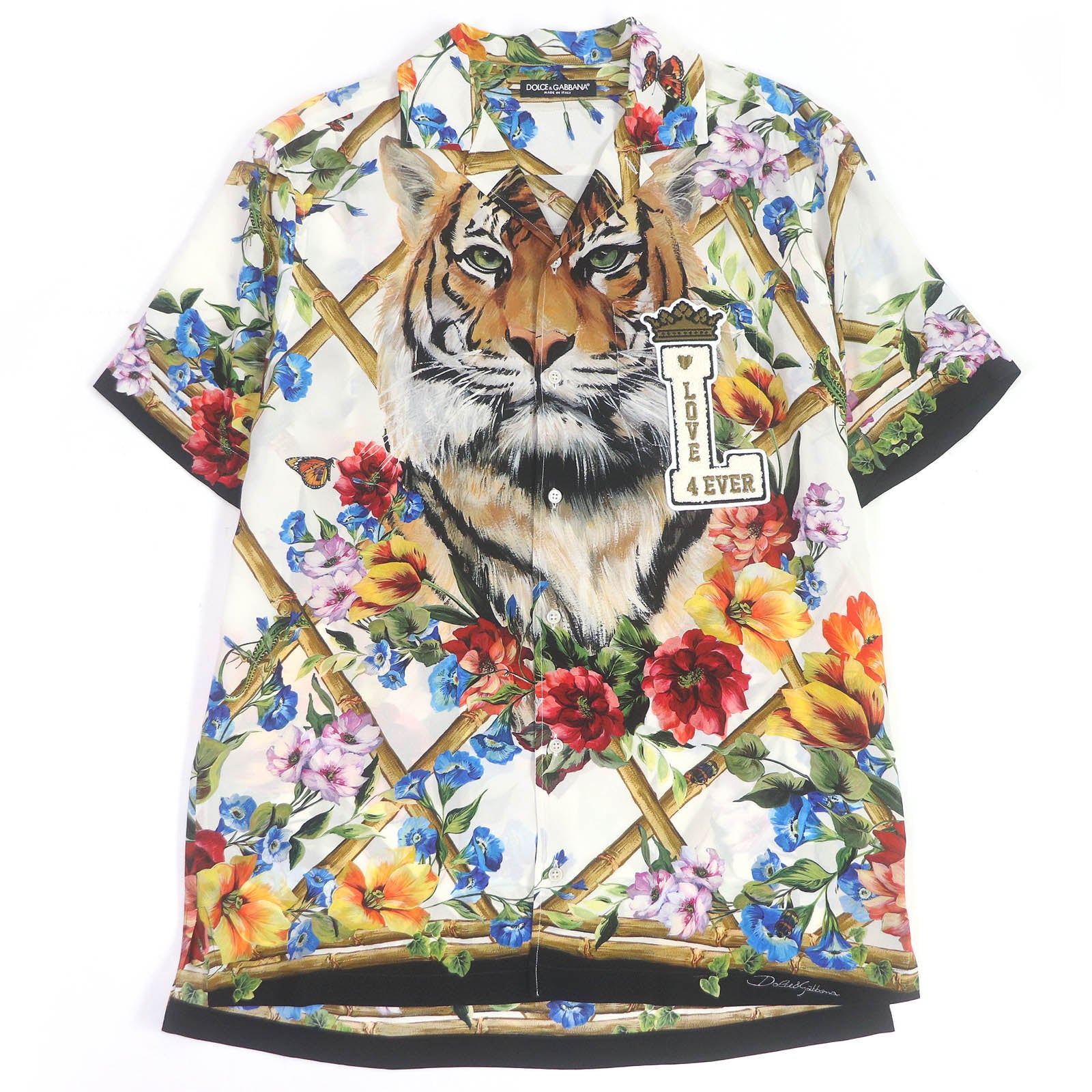 Dolce & Gabbana Silk Aloha Bowling Shirt