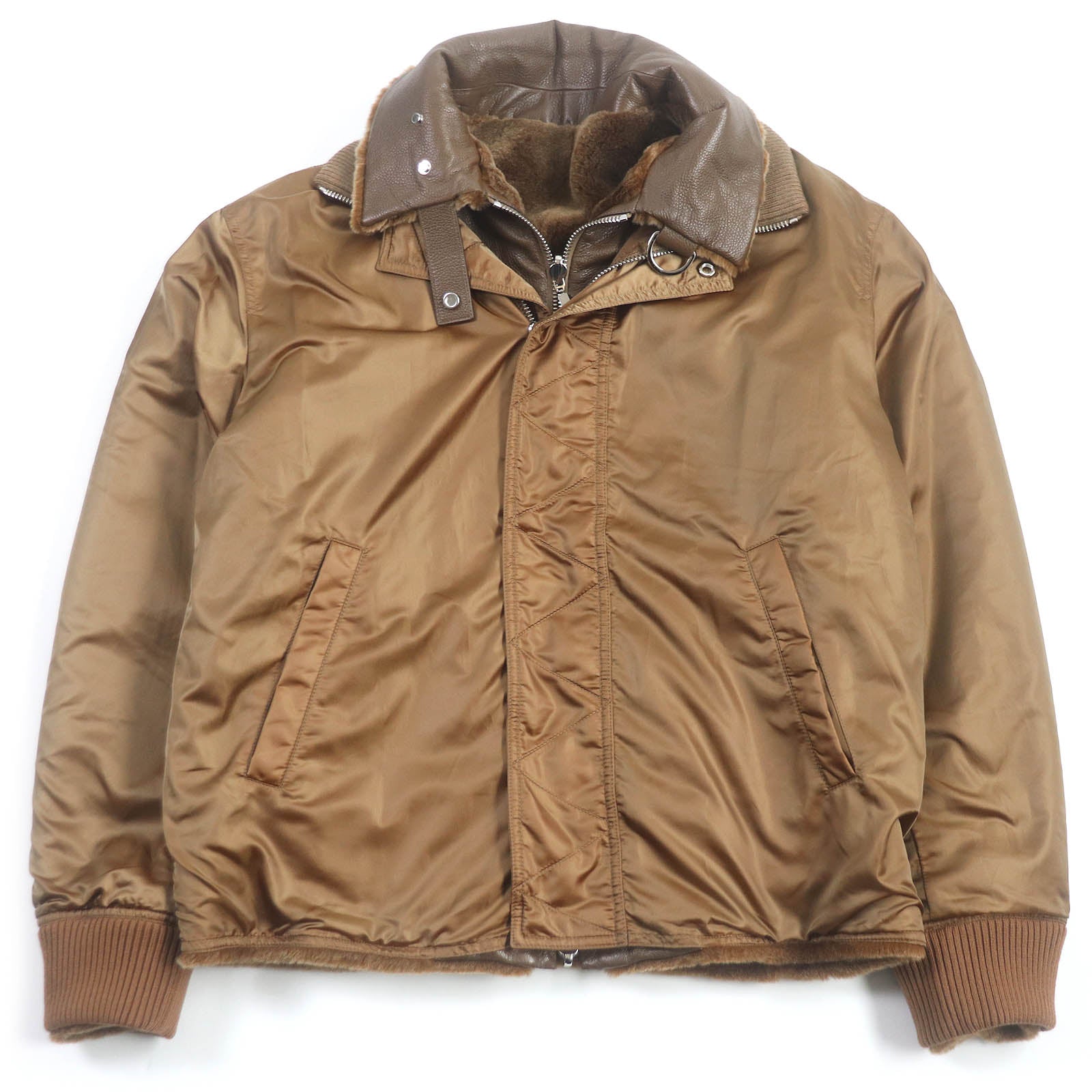 DIOR Shearling Bomber Jacket Brown 52