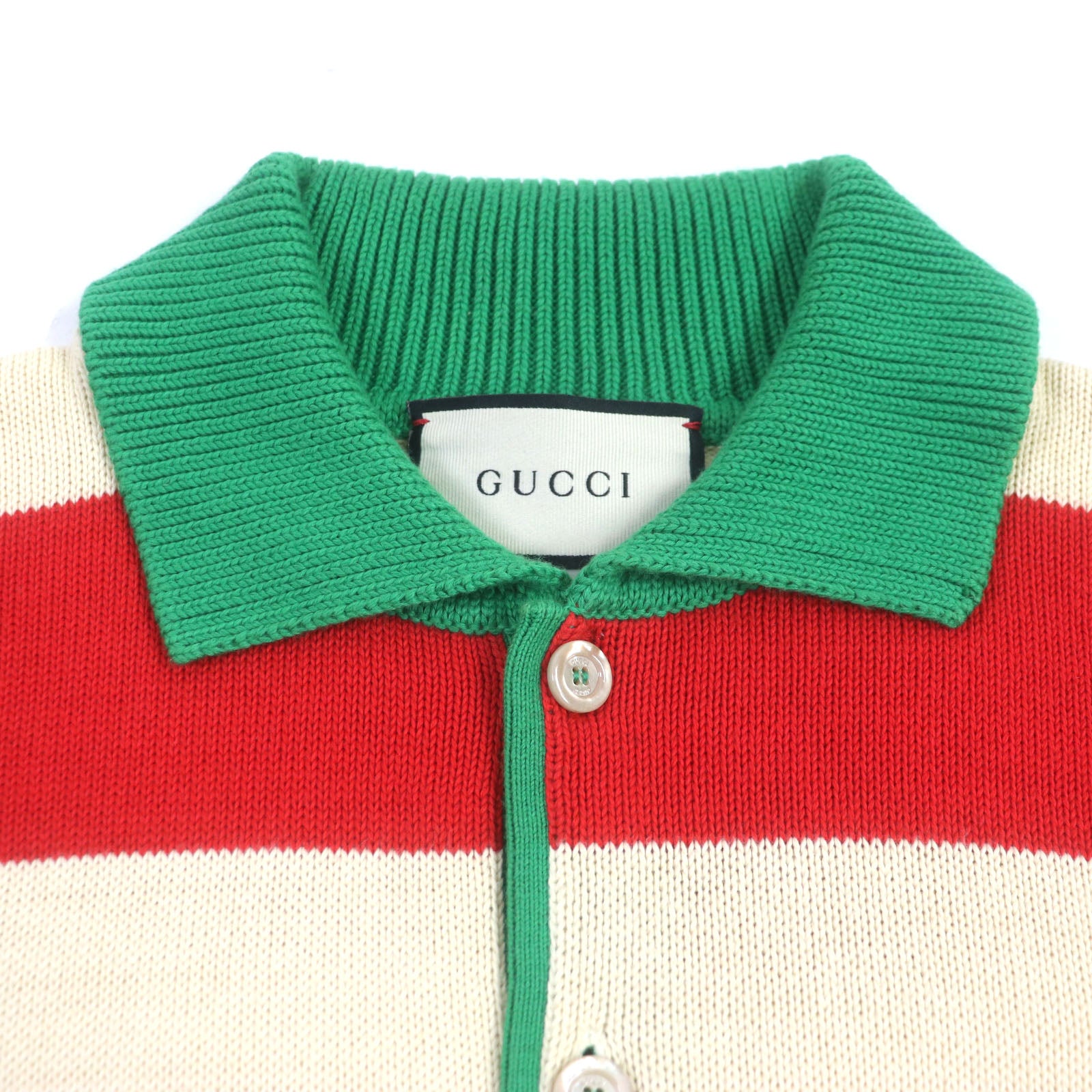 GUCCI Cotton Interlocking G Knit Polo Shirt XL