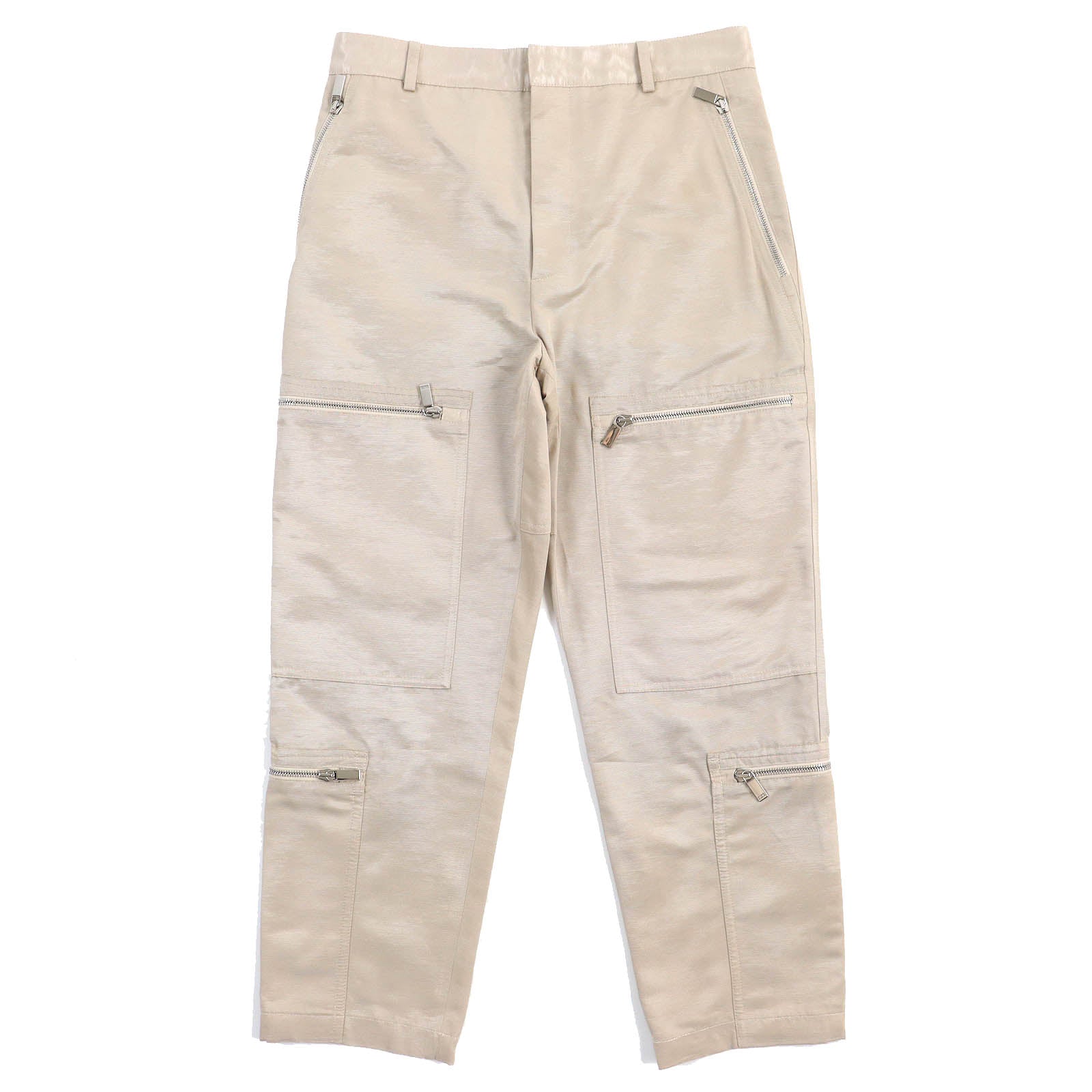 Dior Satin Zip Cargo Pants Beige 44