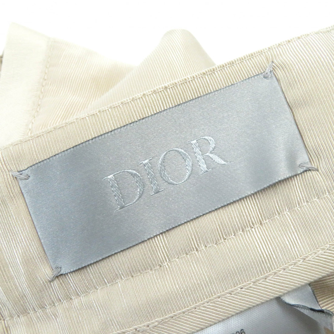 Dior Satin Zip Cargo Pants Beige 44