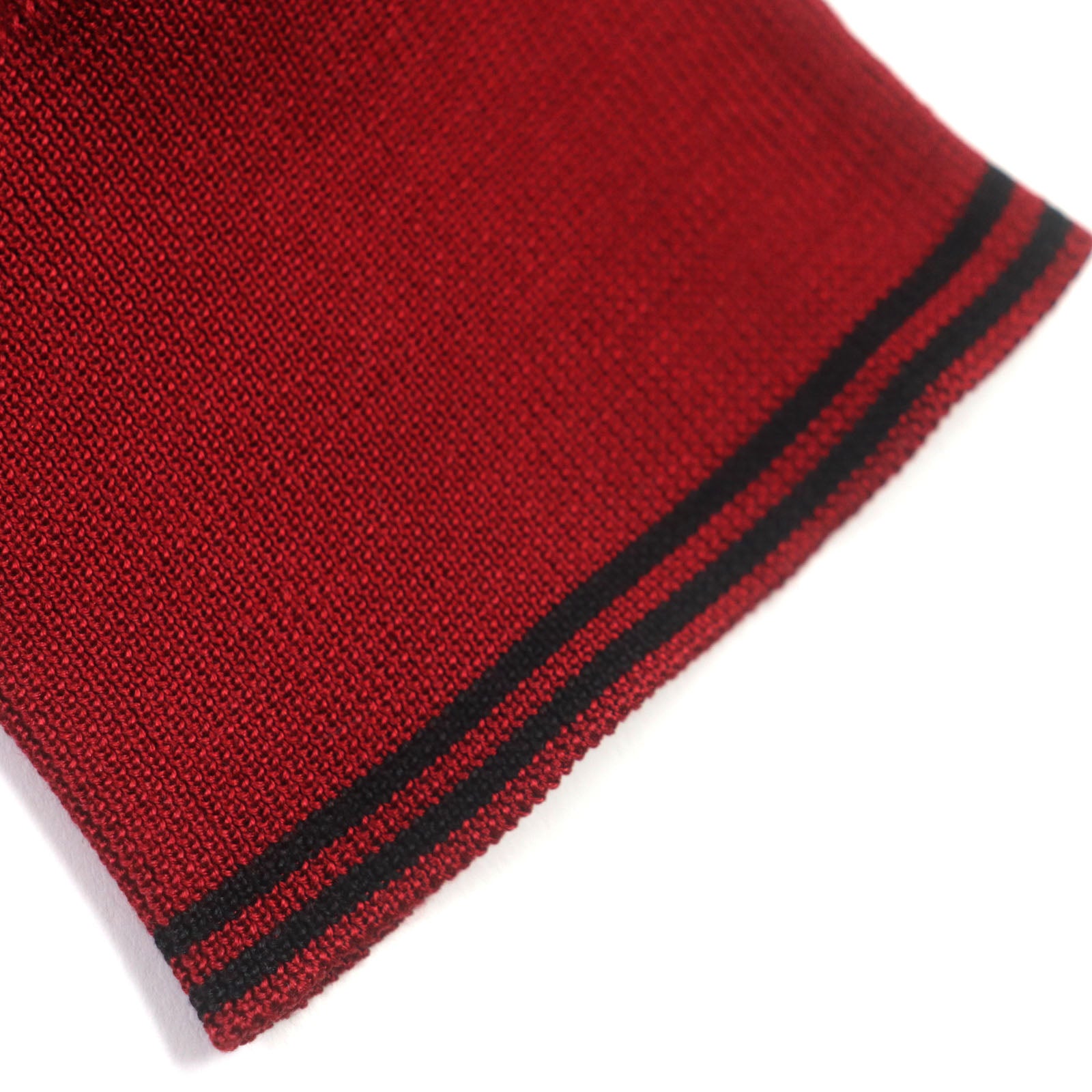 HERMES Silk Turtleneck Sweater Red L