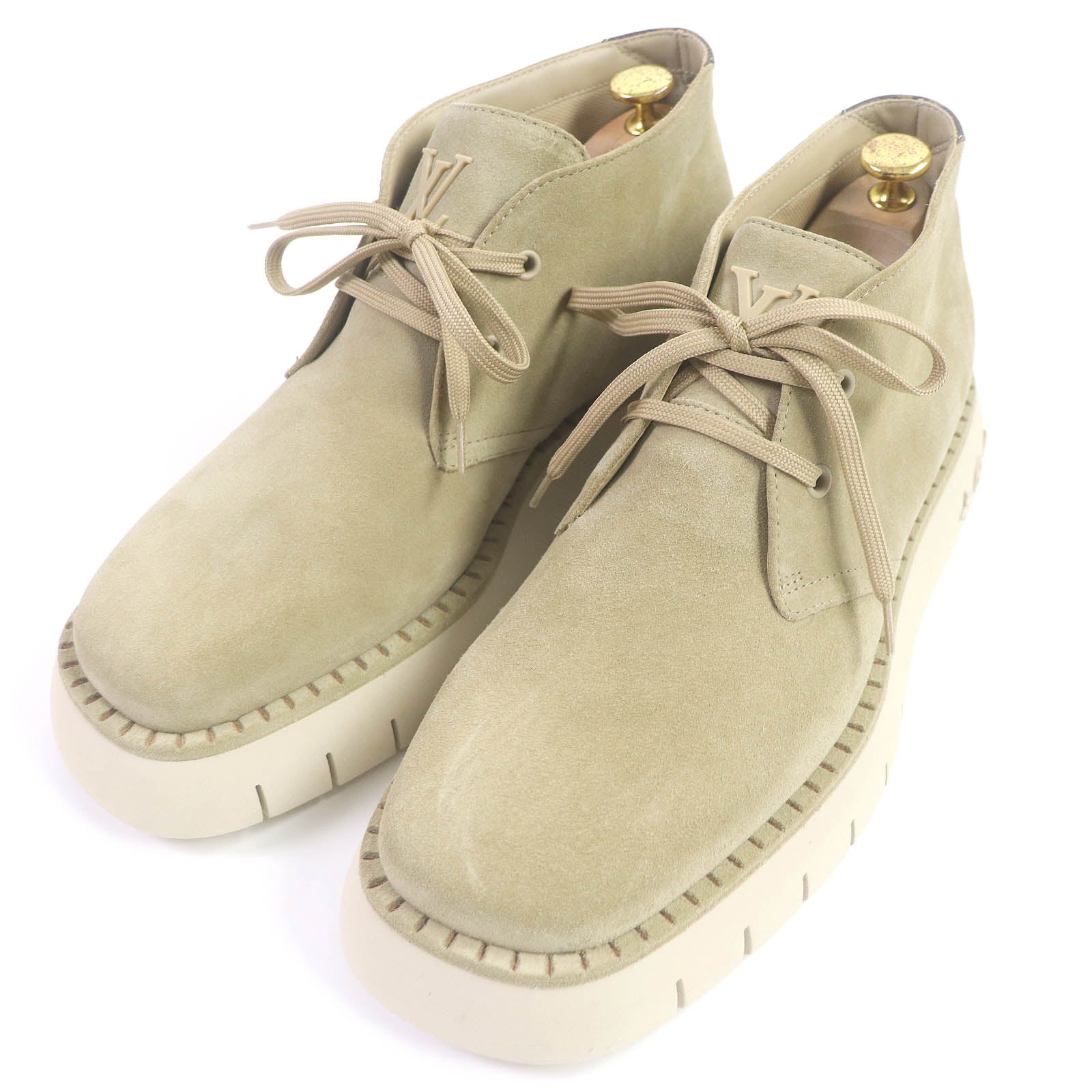 Louis Vuitton Monogram Suede Desert Boots