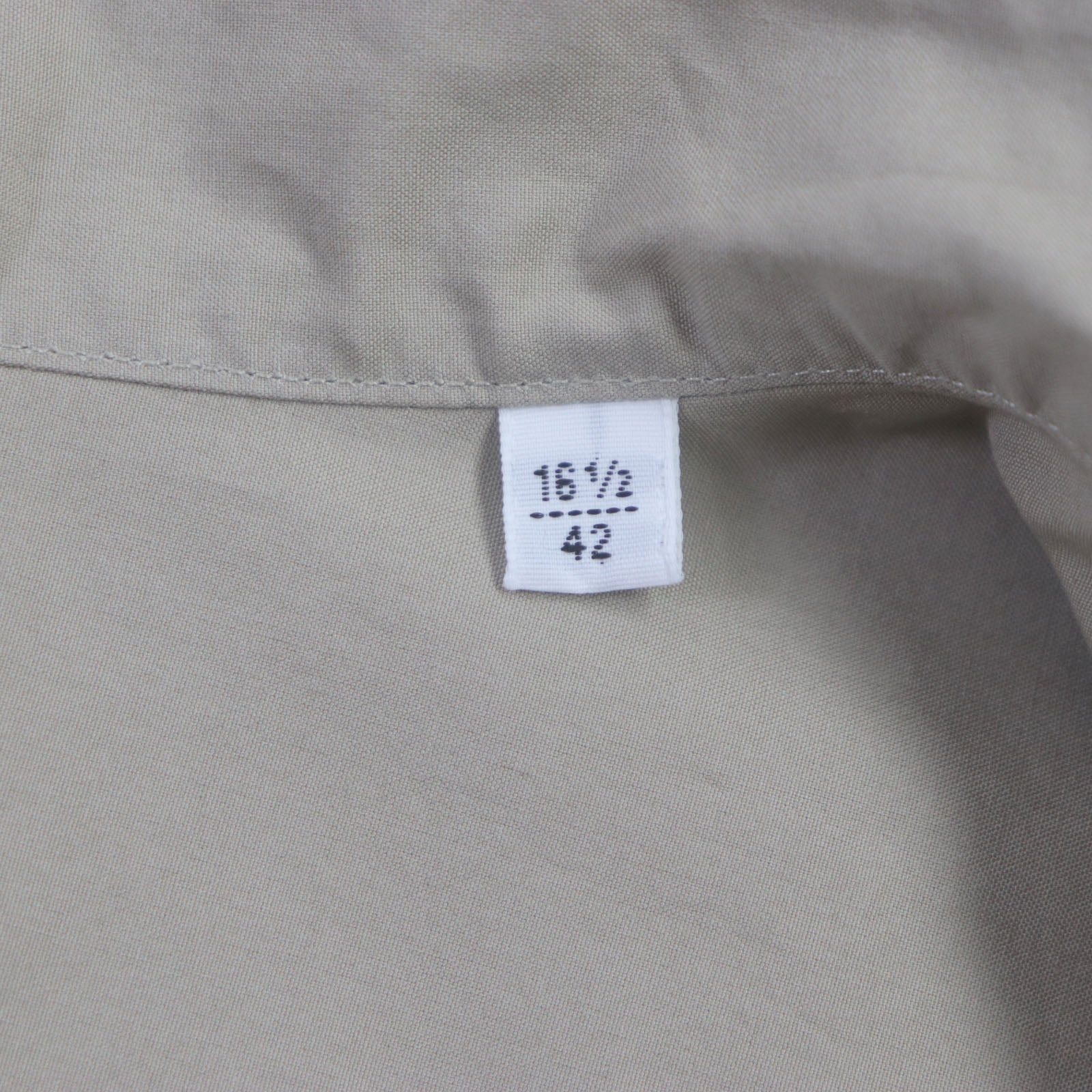 HERMES Silver Button Shirt Blouson Beige 42