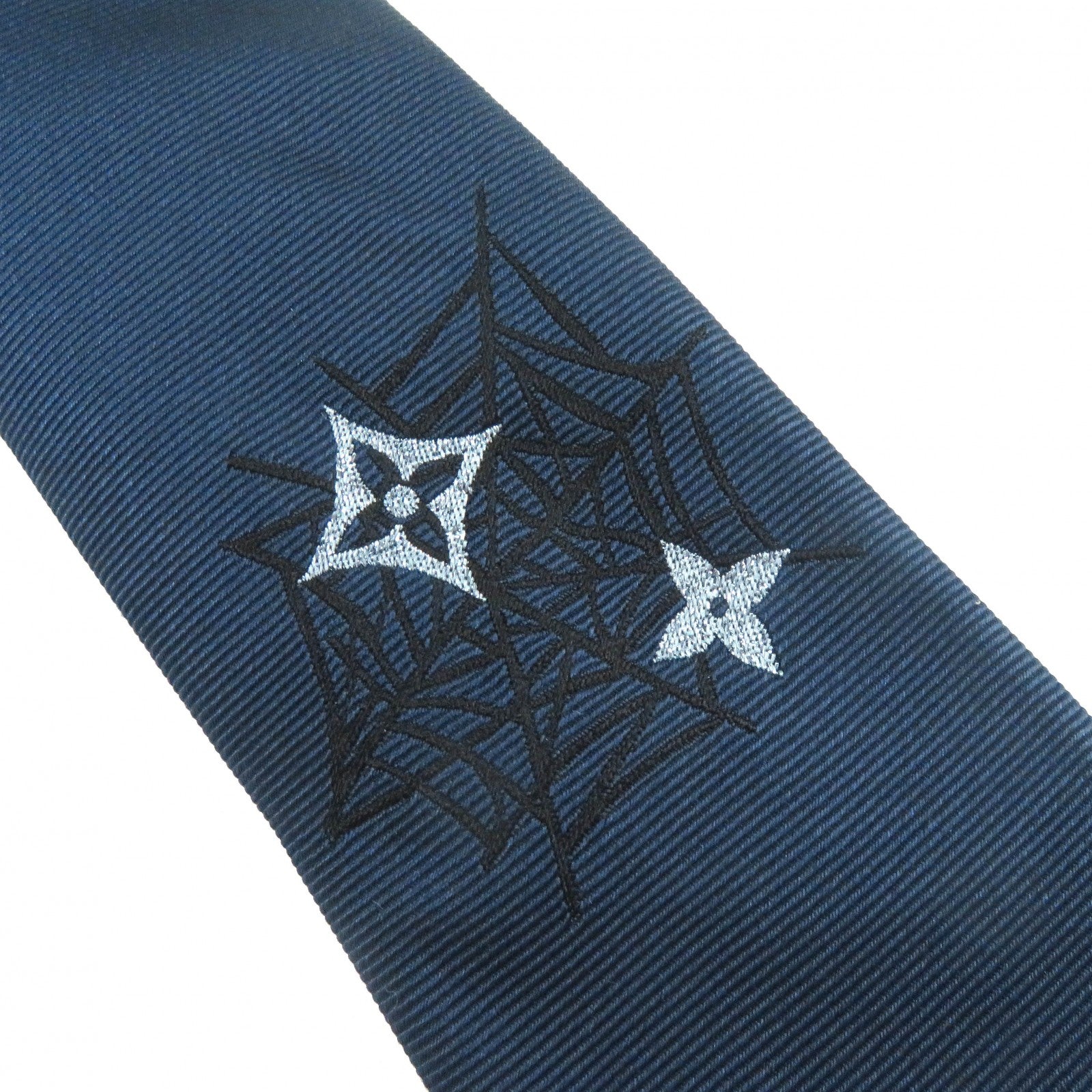 Louis Vuitton MP3422 Spider Silk Tie Navy