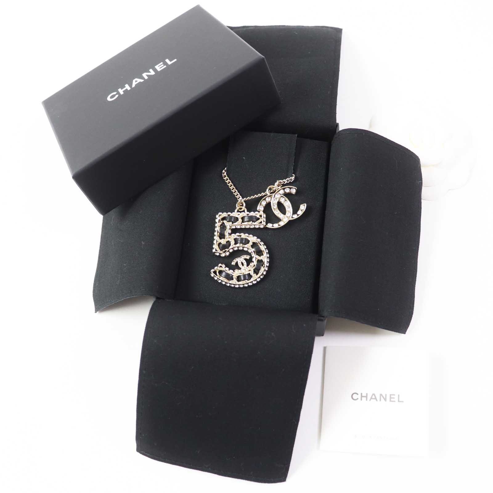 Chanel No.5 COCO Mark Necklace Gold