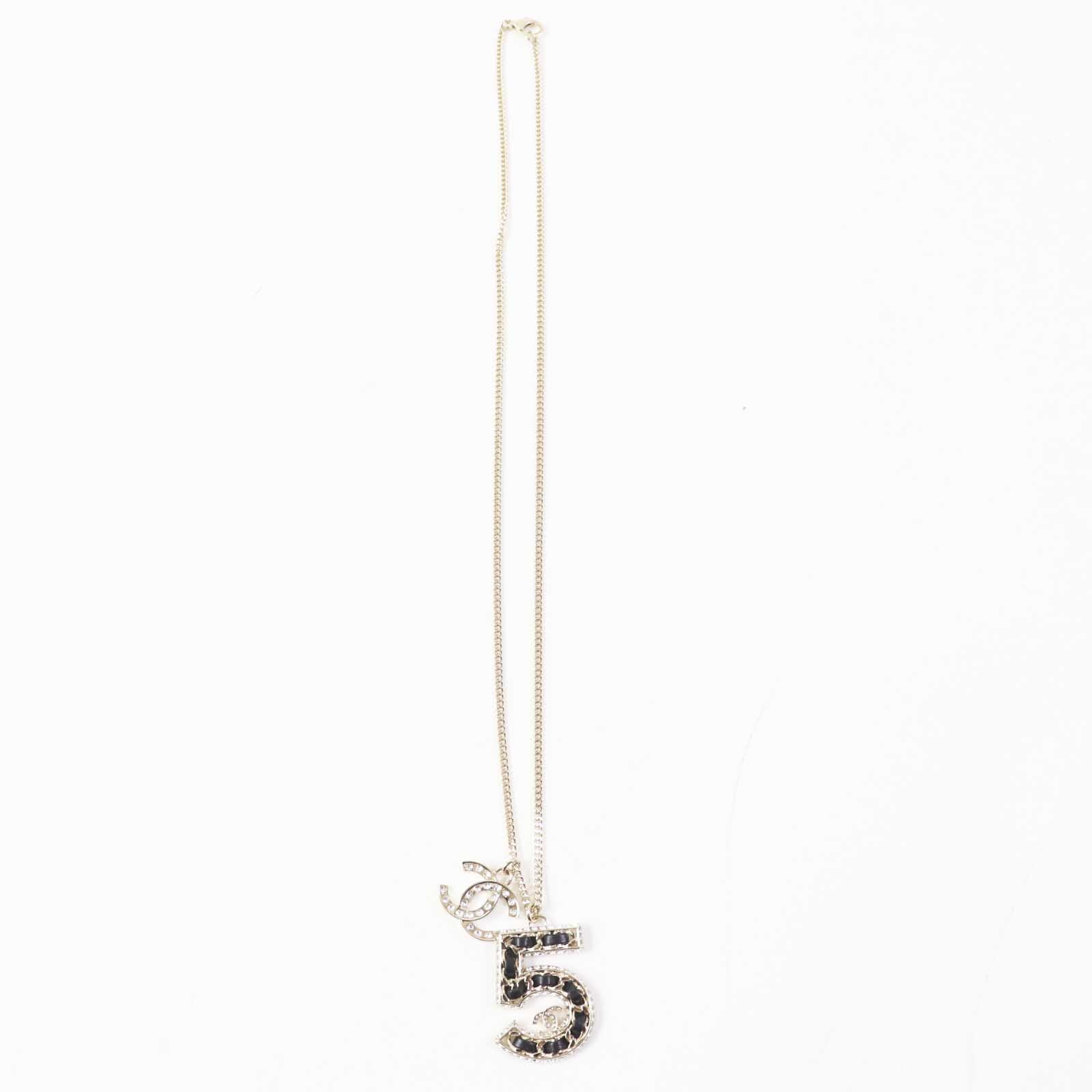 Chanel No.5 COCO Mark Necklace Gold