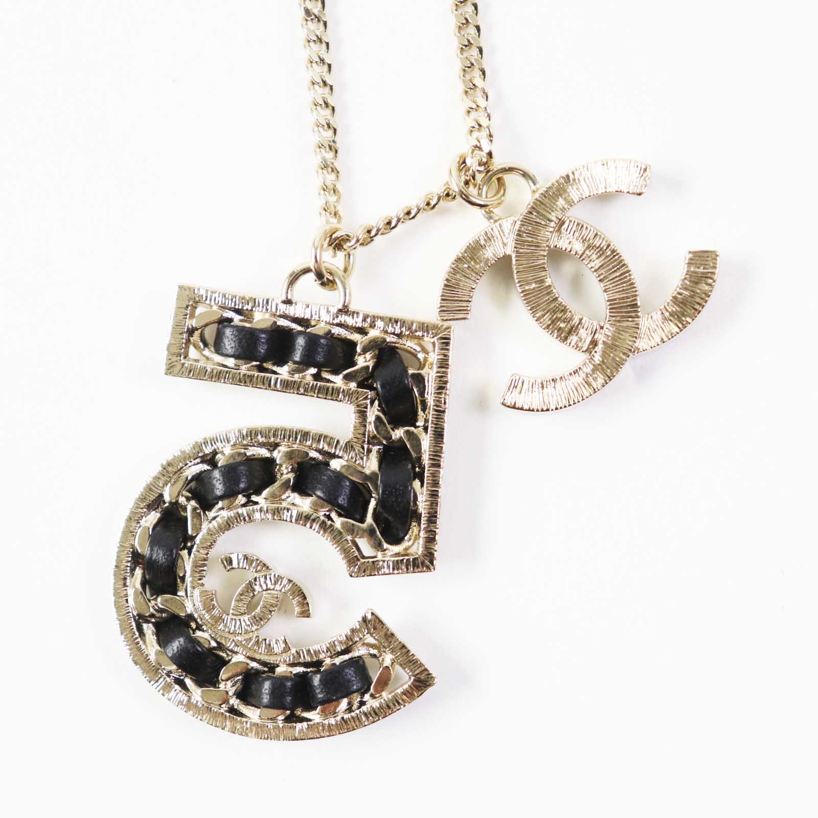 Chanel No.5 COCO Mark Necklace Gold