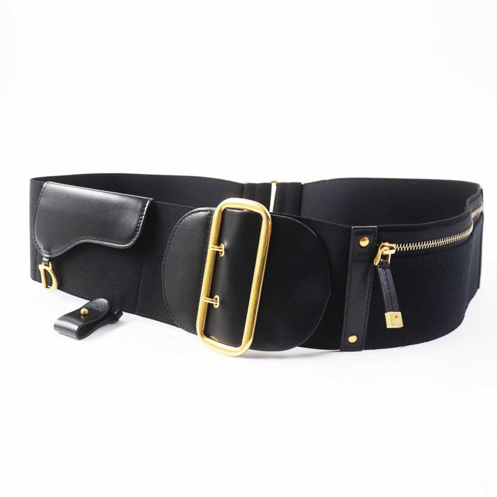 Dior Saddle Leather Waist Pouch Black