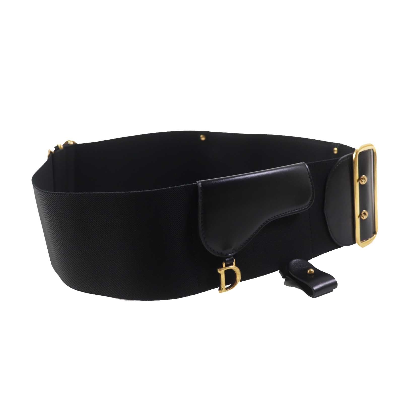 Dior Saddle Leather Waist Pouch Black