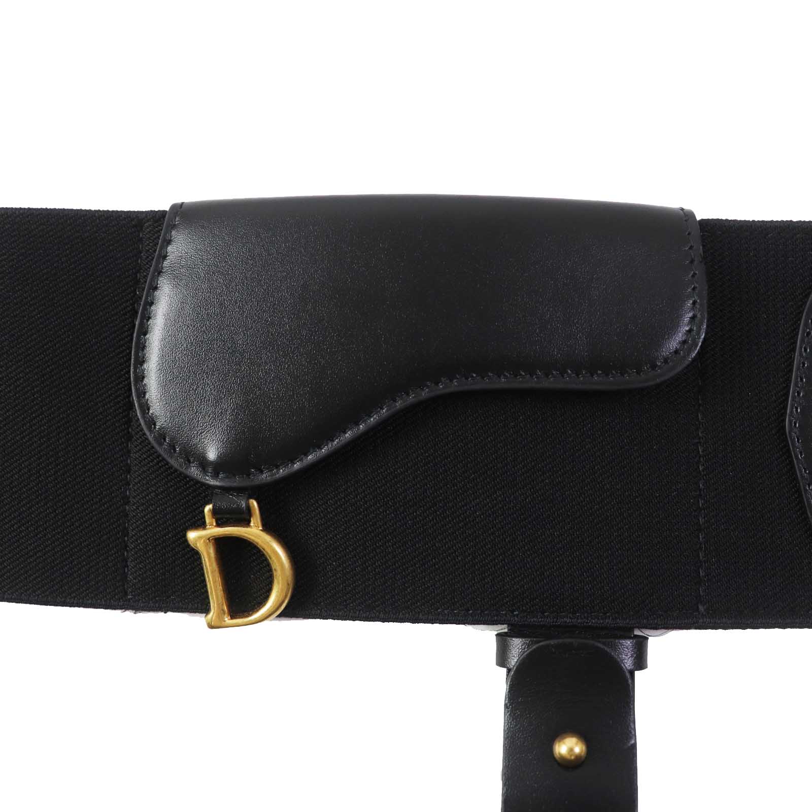 Dior Saddle Leather Waist Pouch Black