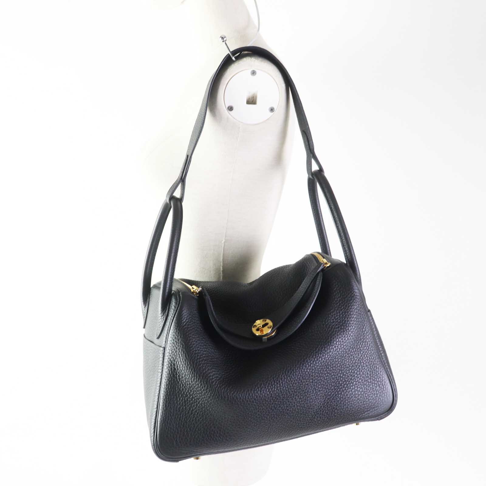 HERMES Lindy 30 Shoulder Bag Black