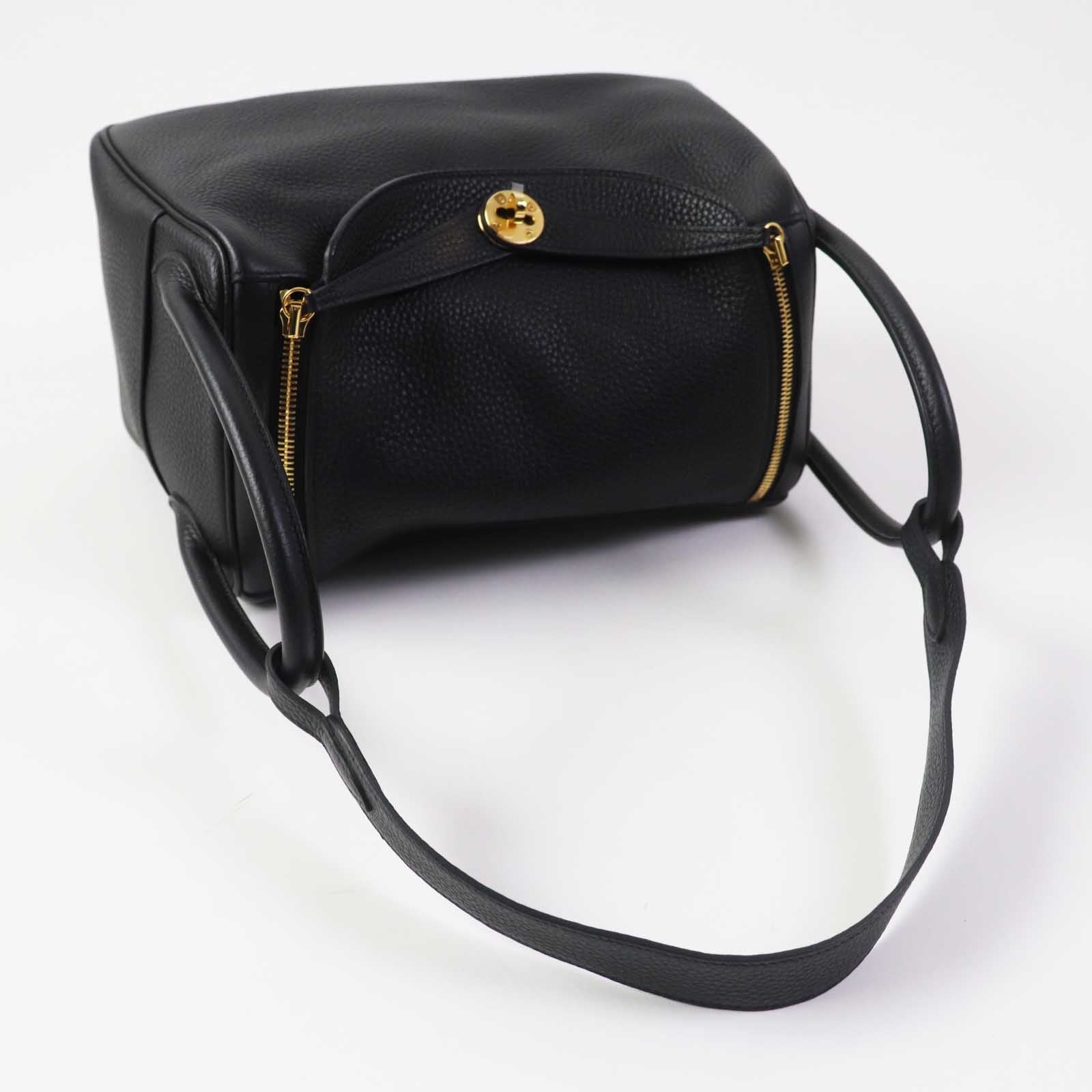 HERMES Lindy 30 Shoulder Bag Black