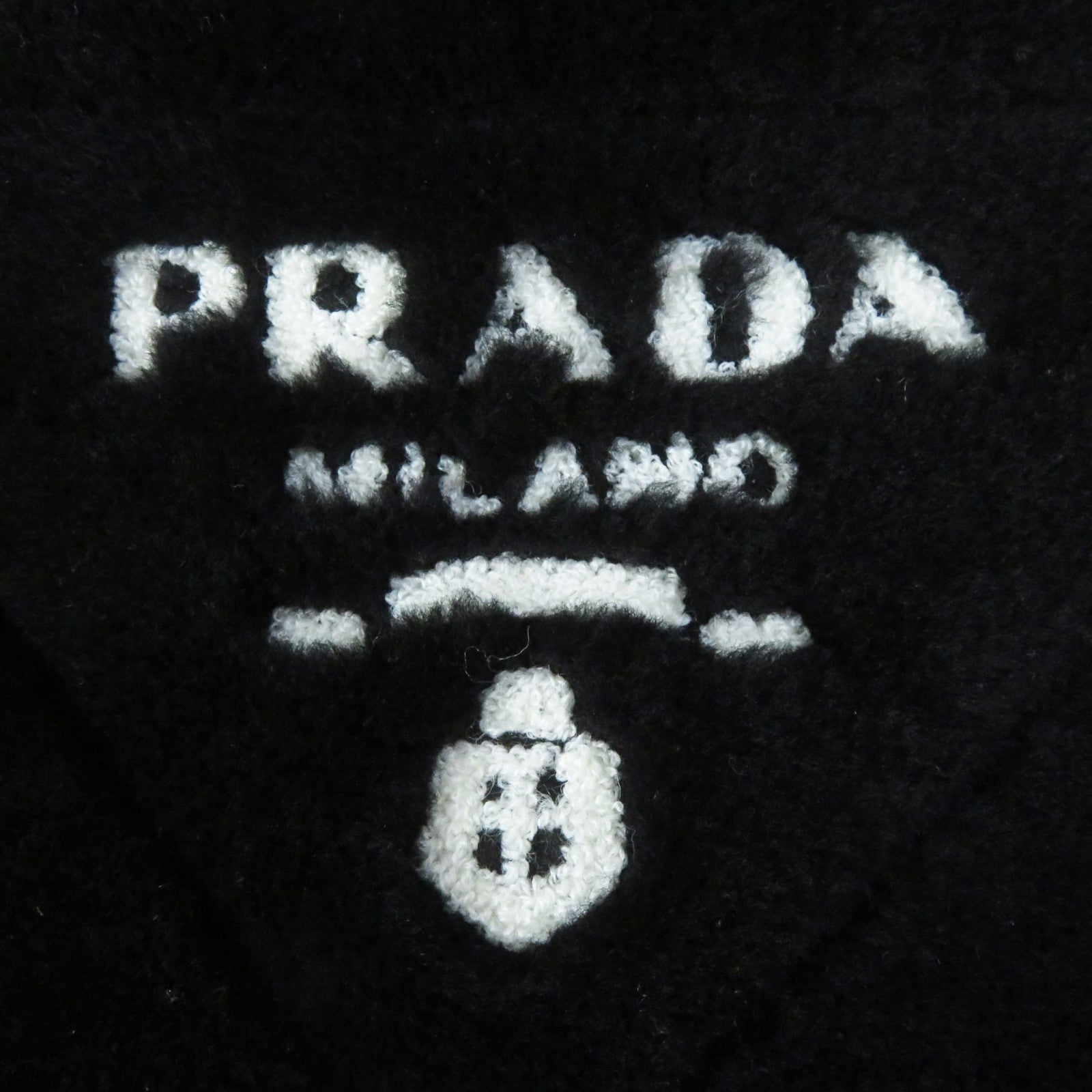 Prada Shearling Tote Bag with Pouch