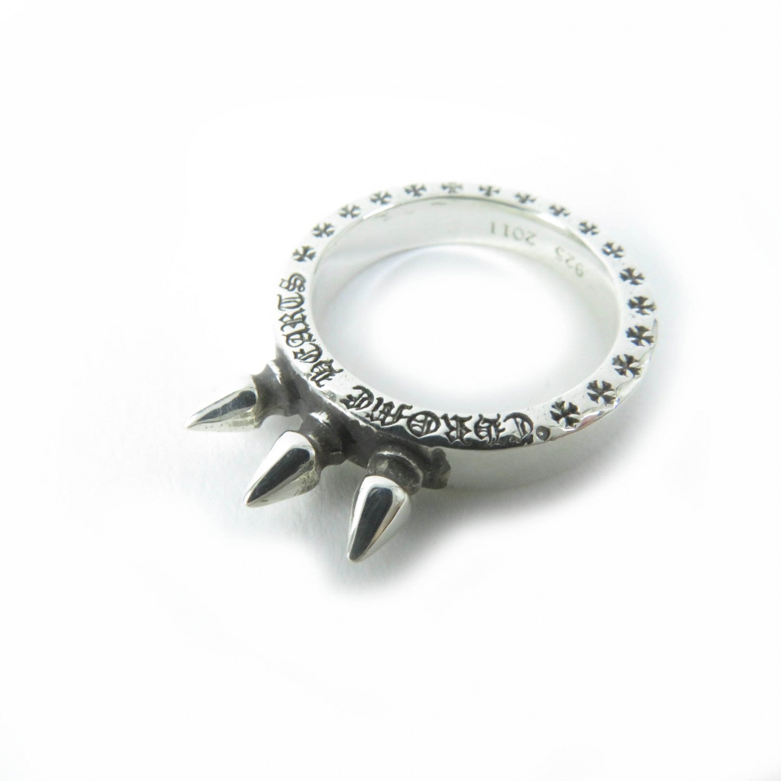 CHROME HEARTS SV925 Spiked Ring Silver