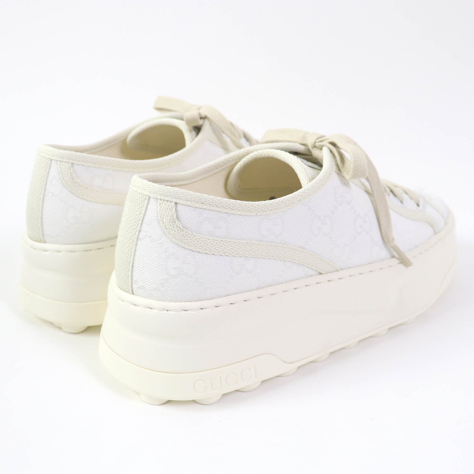 GUCCI Tennis 1977 GG Canvas Sneakers White 39.5