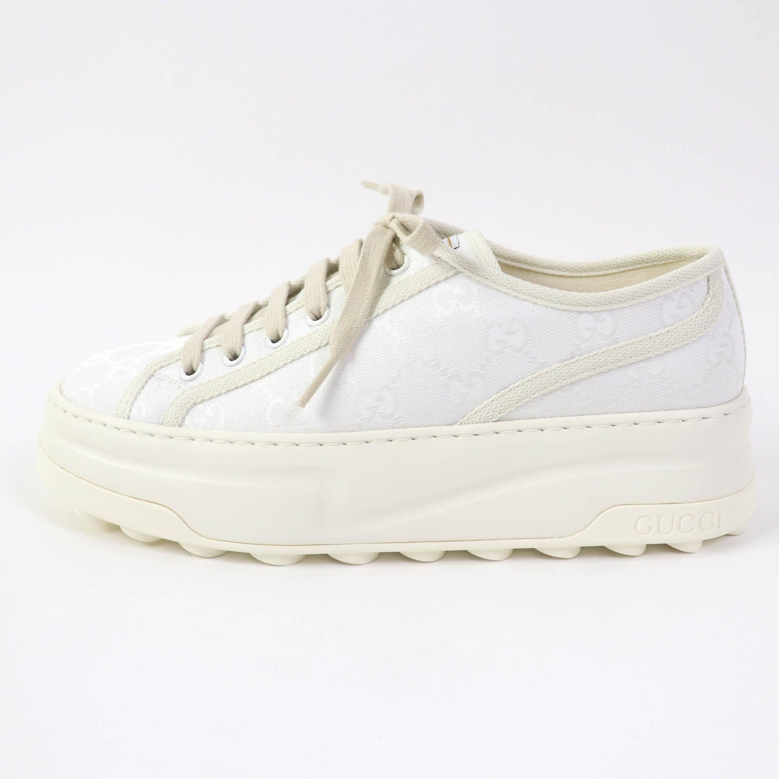 GUCCI Tennis 1977 GG Canvas Sneakers White 39.5