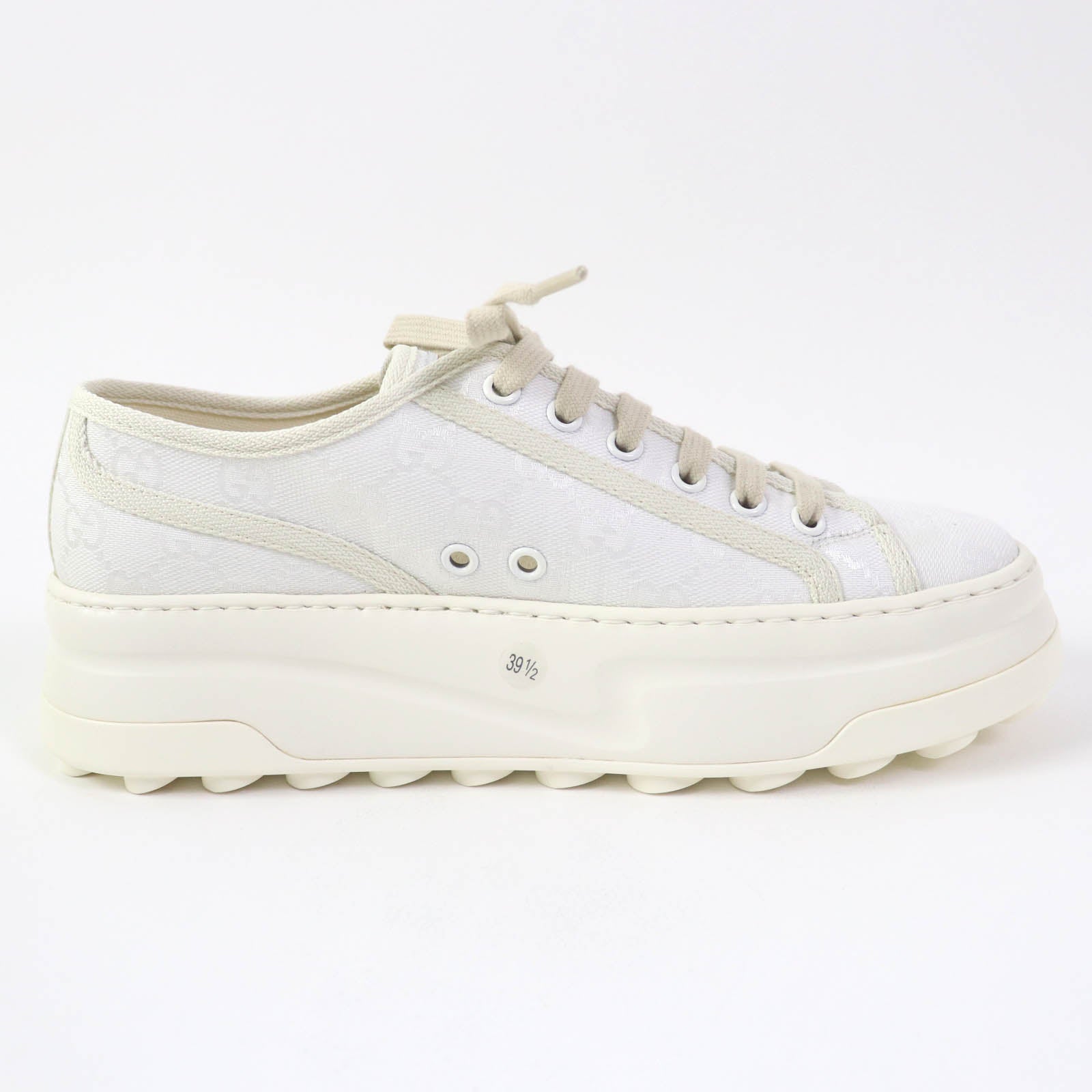 GUCCI Tennis 1977 GG Canvas Sneakers White 39.5