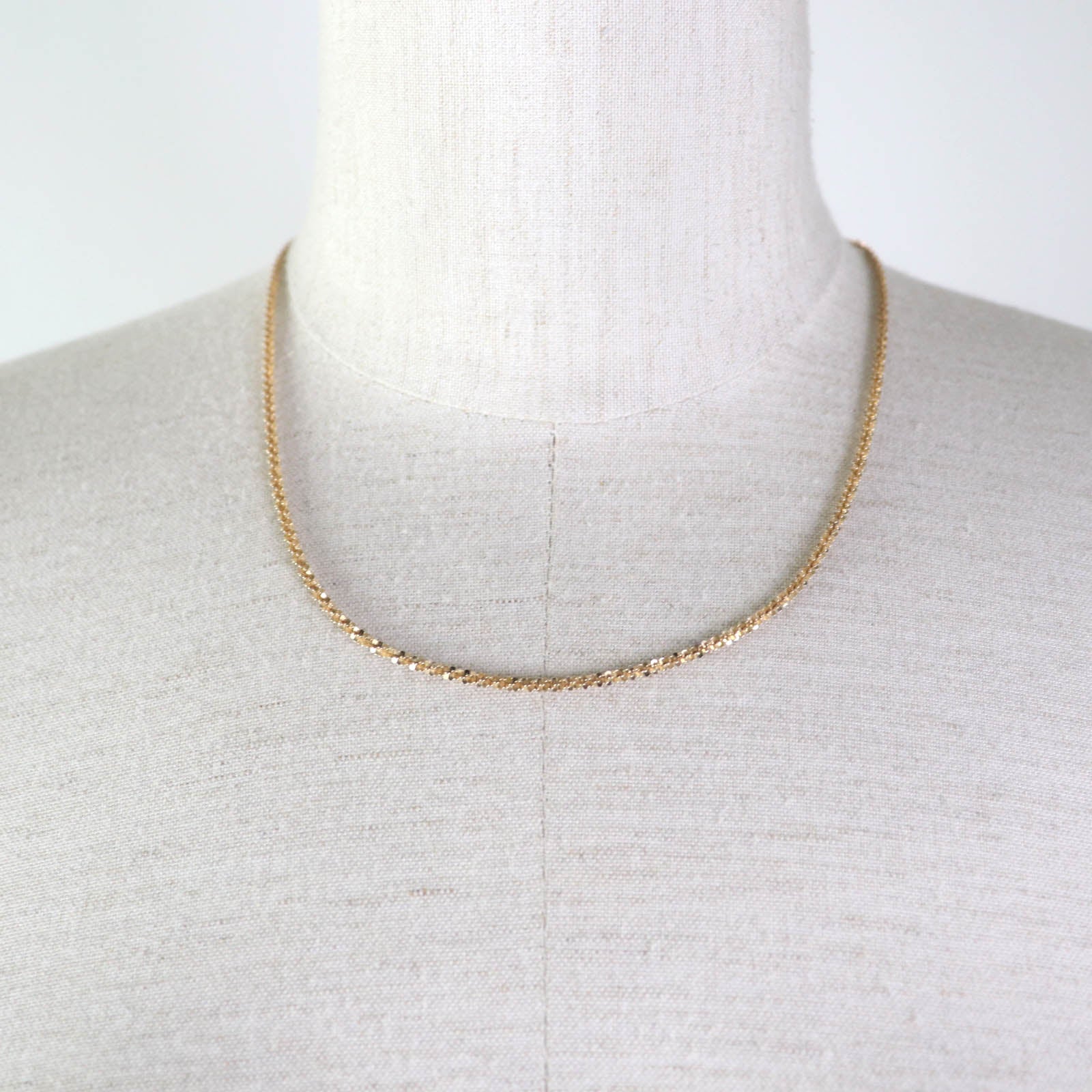 Yellow Gold K10YG Twisted Sparkle Necklace