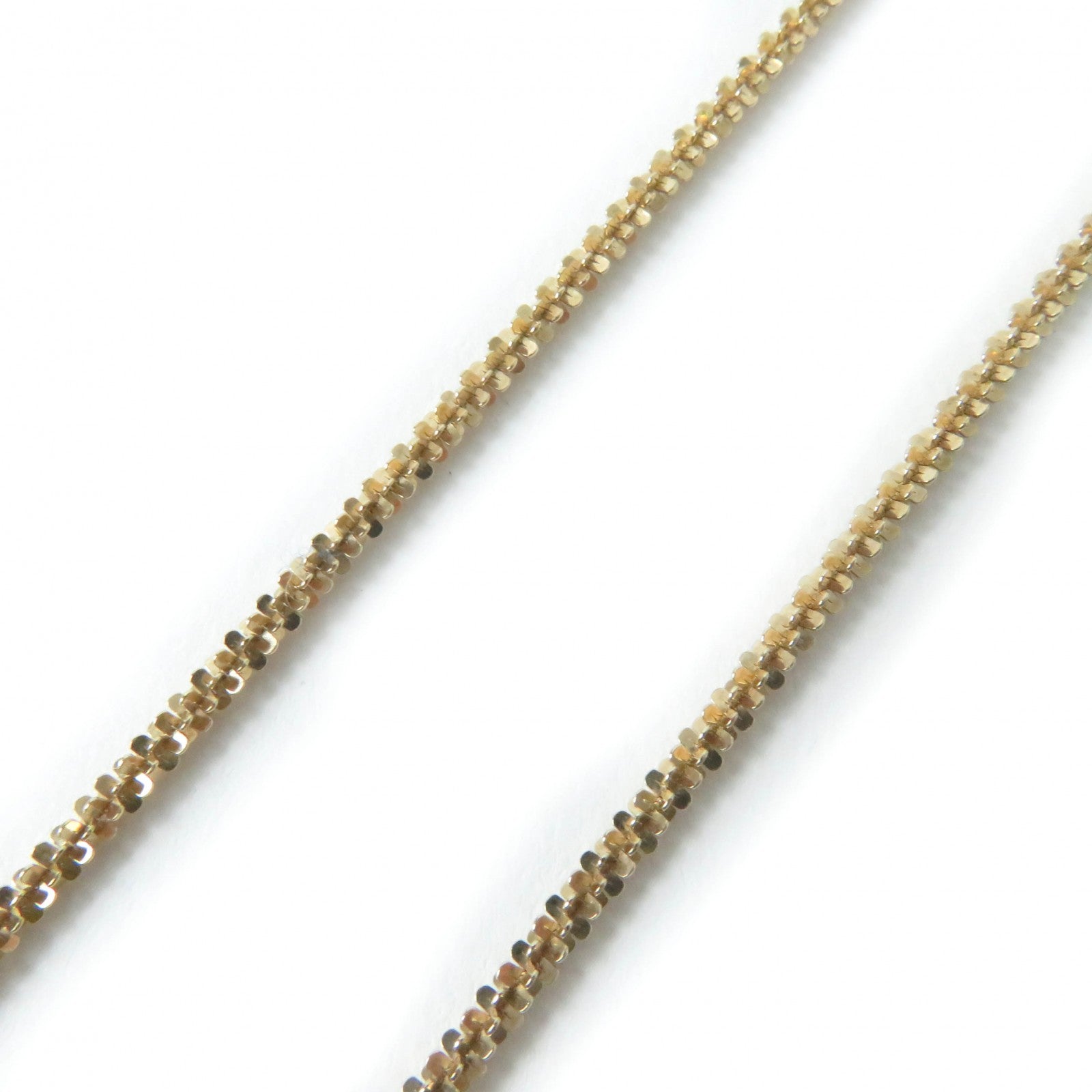 Yellow Gold K10YG Twisted Sparkle Necklace