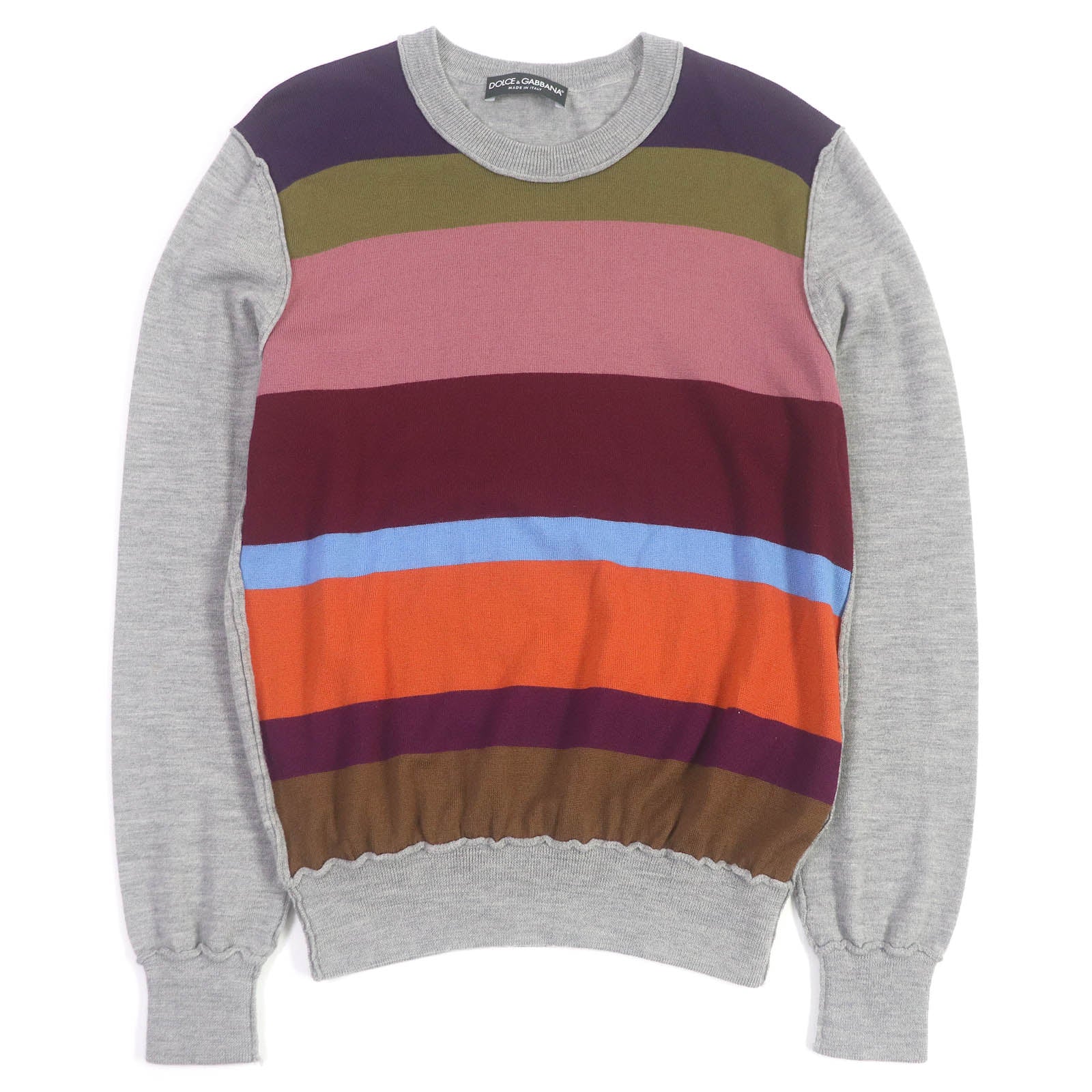 Dolce & Gabbana Virgin Wool Multi Stripe Sweater