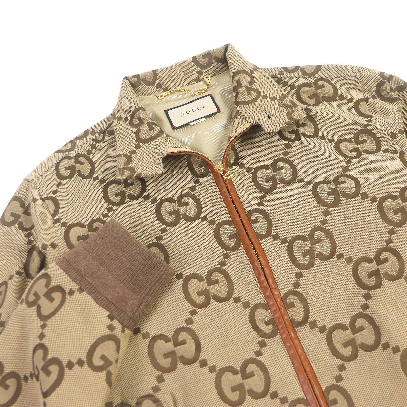 Gucci Blouson 680812 Cotton Polyester Lamb Leather