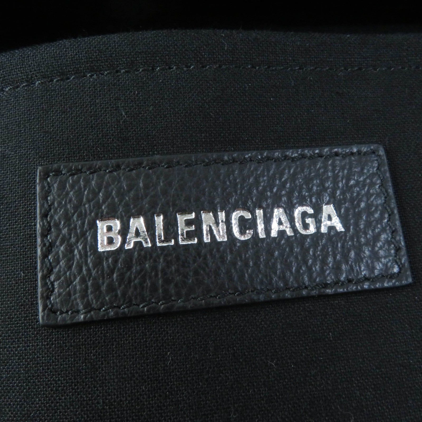 Balenciaga Leather 2WAY Shoulder Tote Bag Black