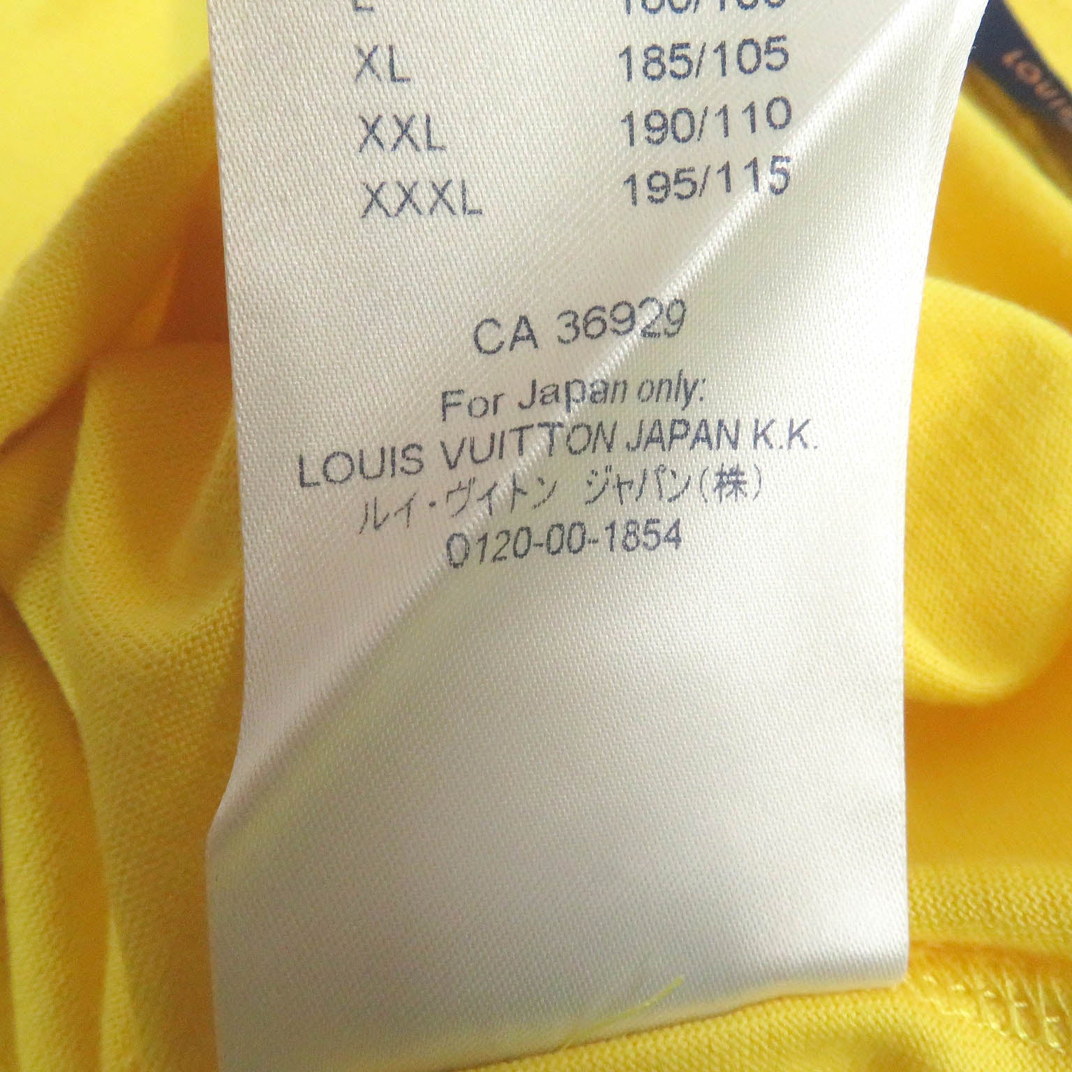 Louis Vuitton Cotton Embroidered Logo T-Shirt Yellow S