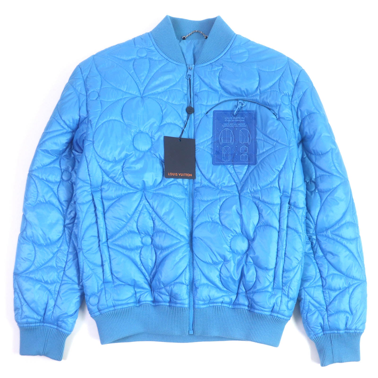 Louis Vuitton Monogram Quilted Blouson Light Blue