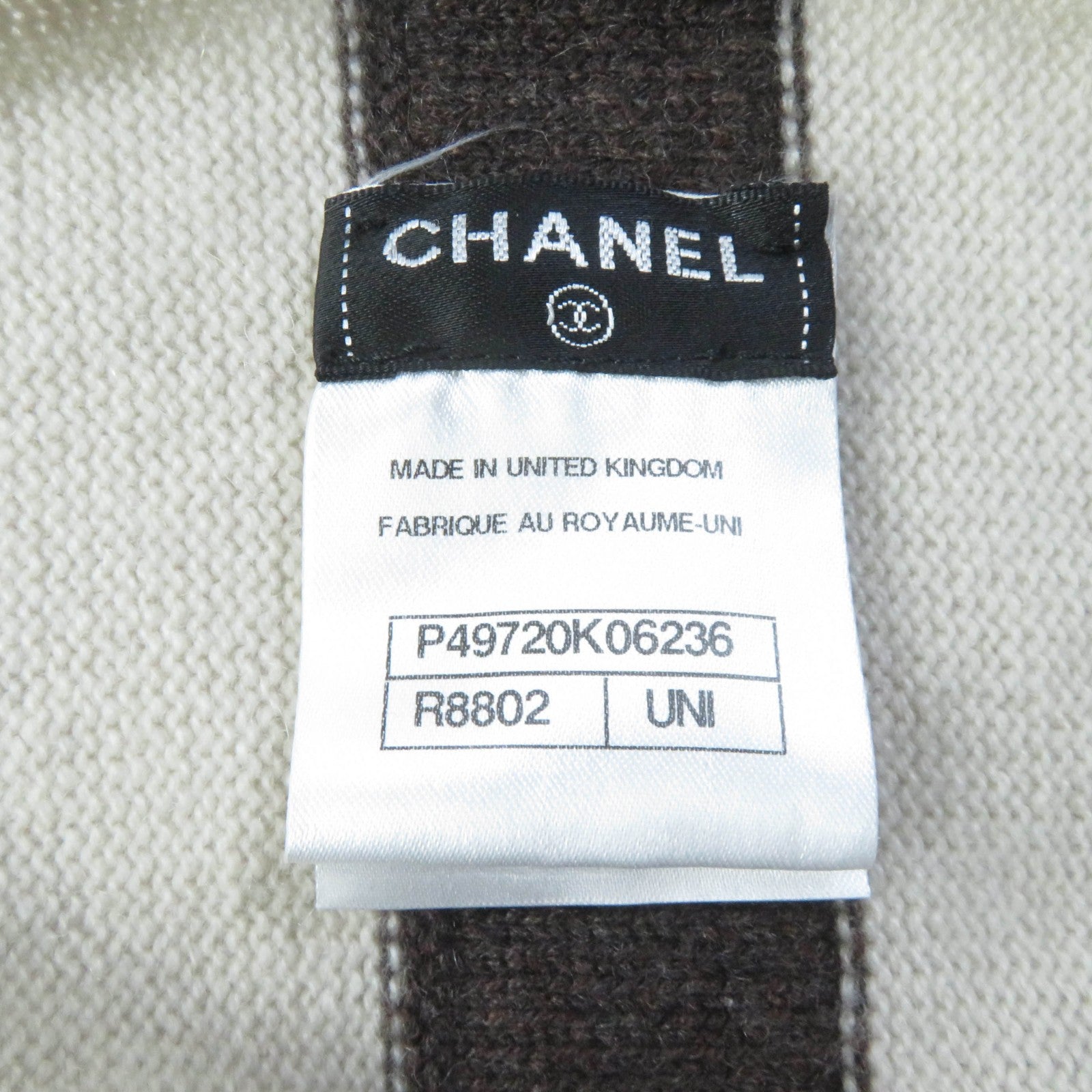 Chanel Cashmere Shawl Dallas Logo COCO Mark