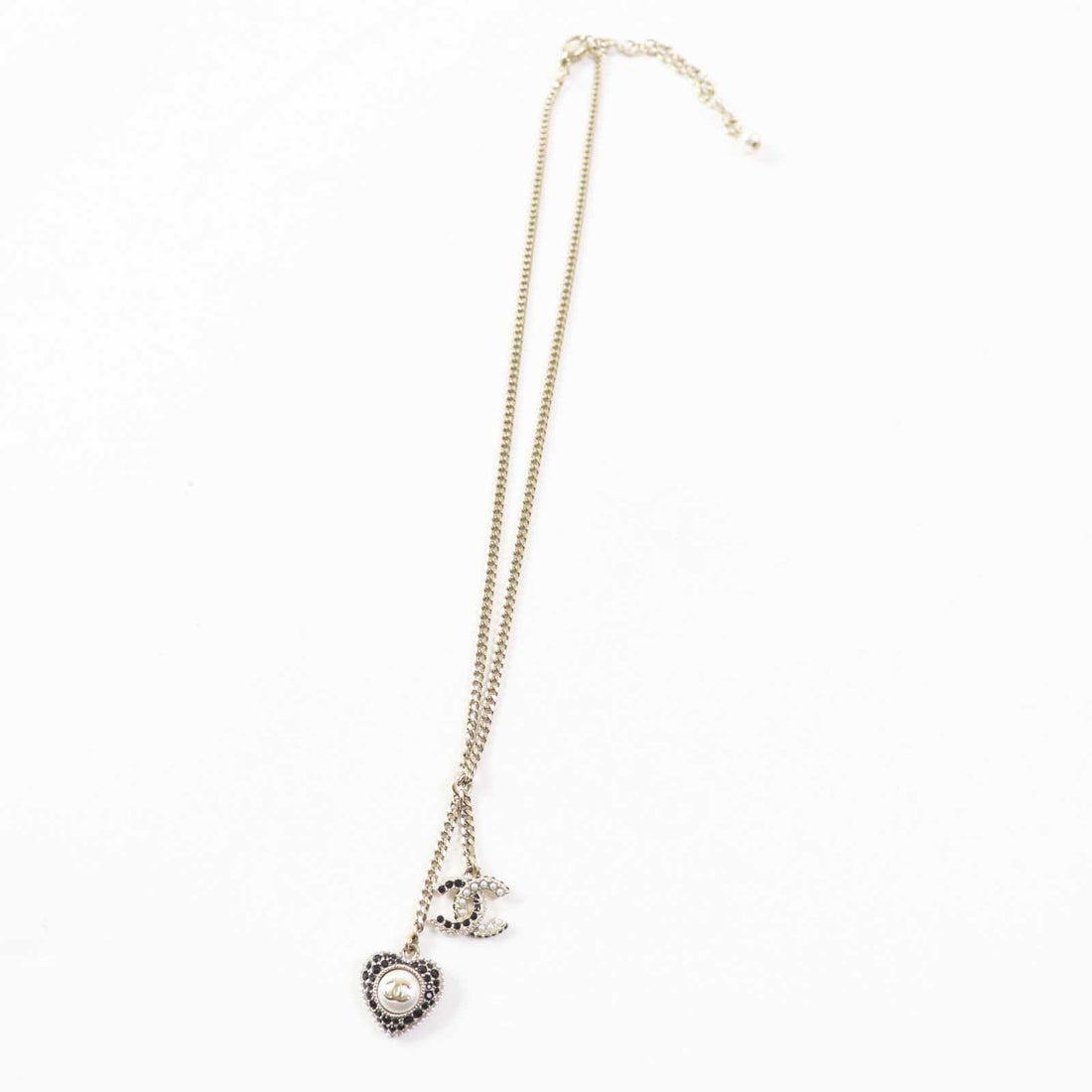 Chanel C22B Pearl COCO Mark Heart Necklace