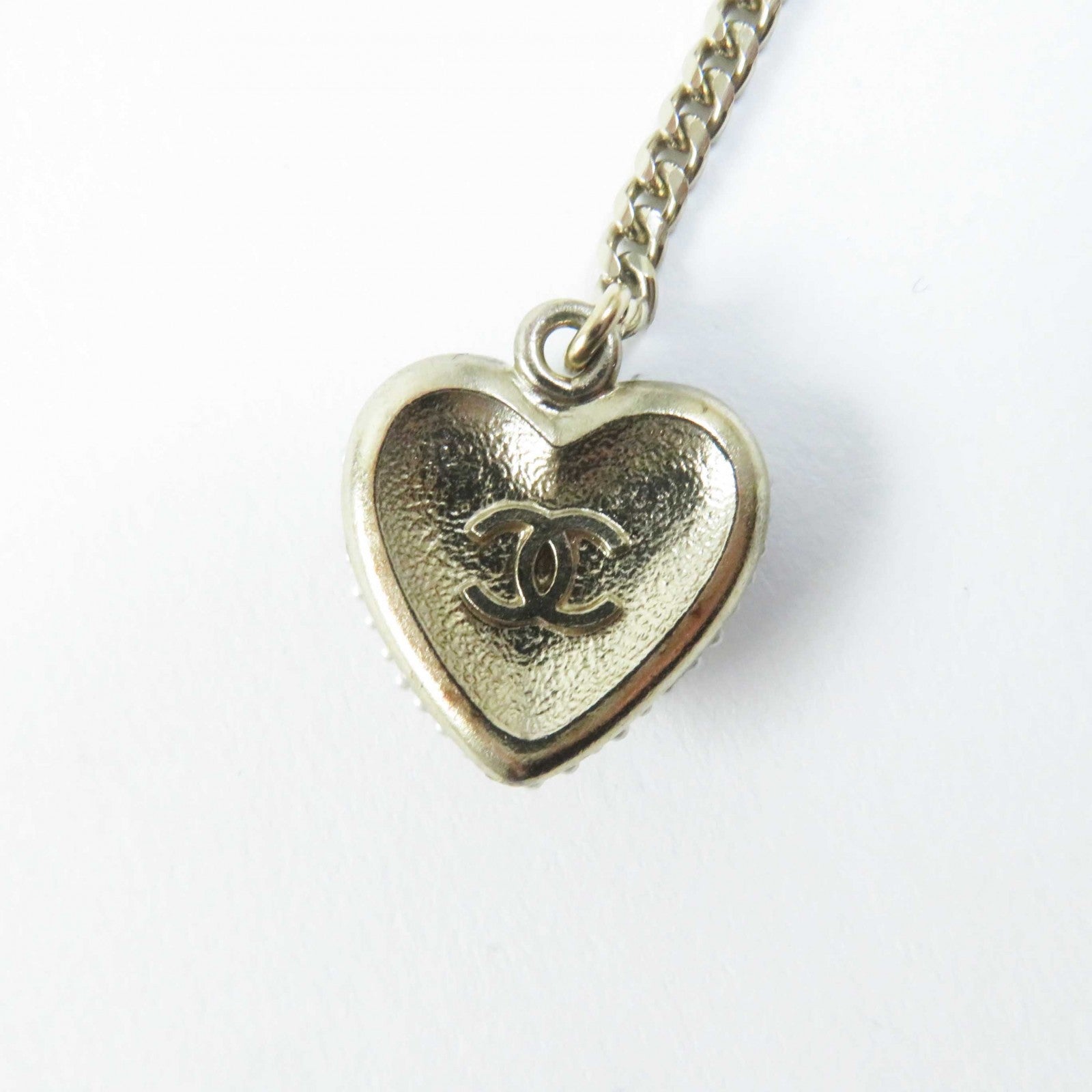 Chanel Pearl COCO Mark Heart Necklace C22B